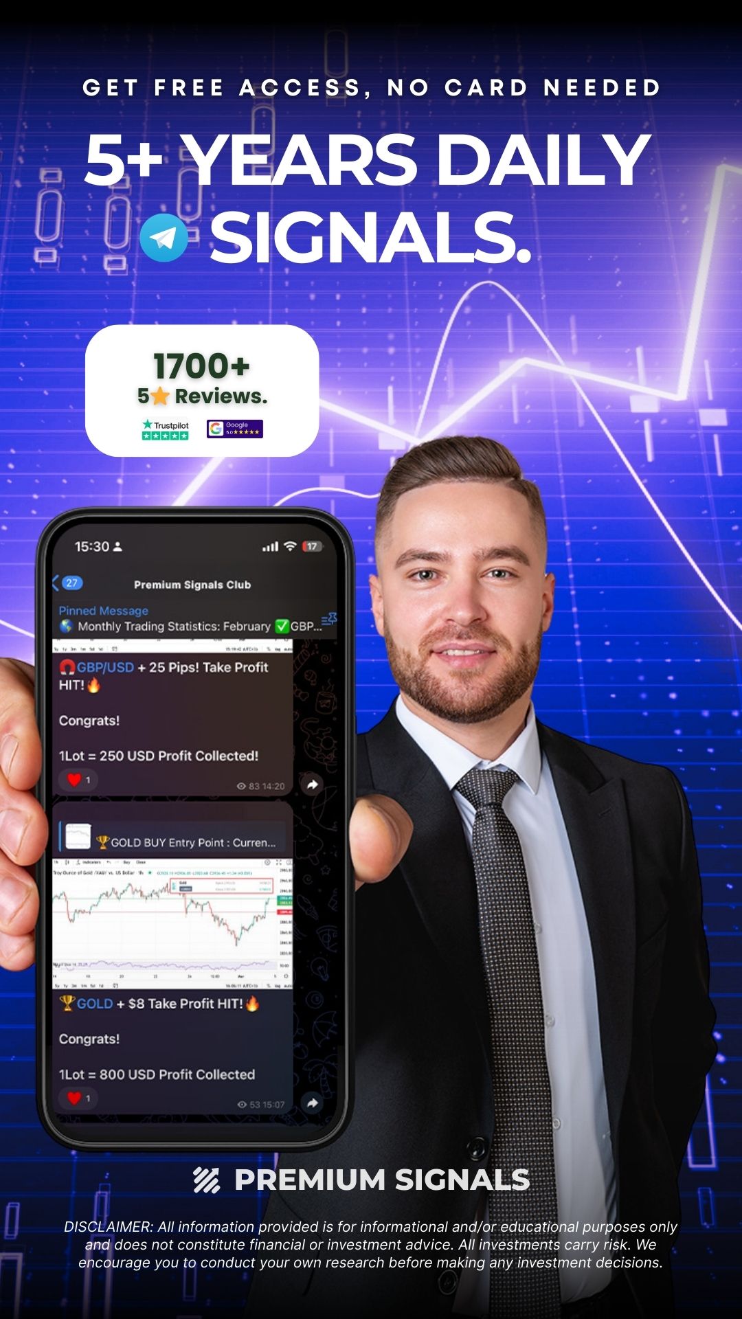 Premium Signals Club Facebook ad