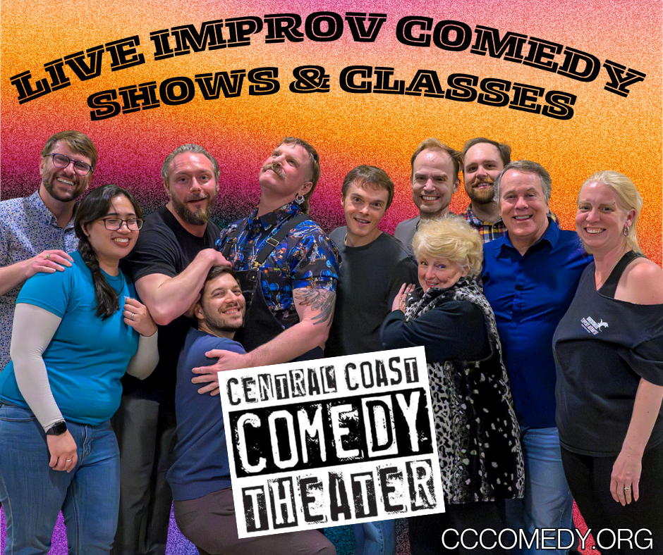 Central Coast Comedy Facebook ad: Live improv comedy shows & classes for all…