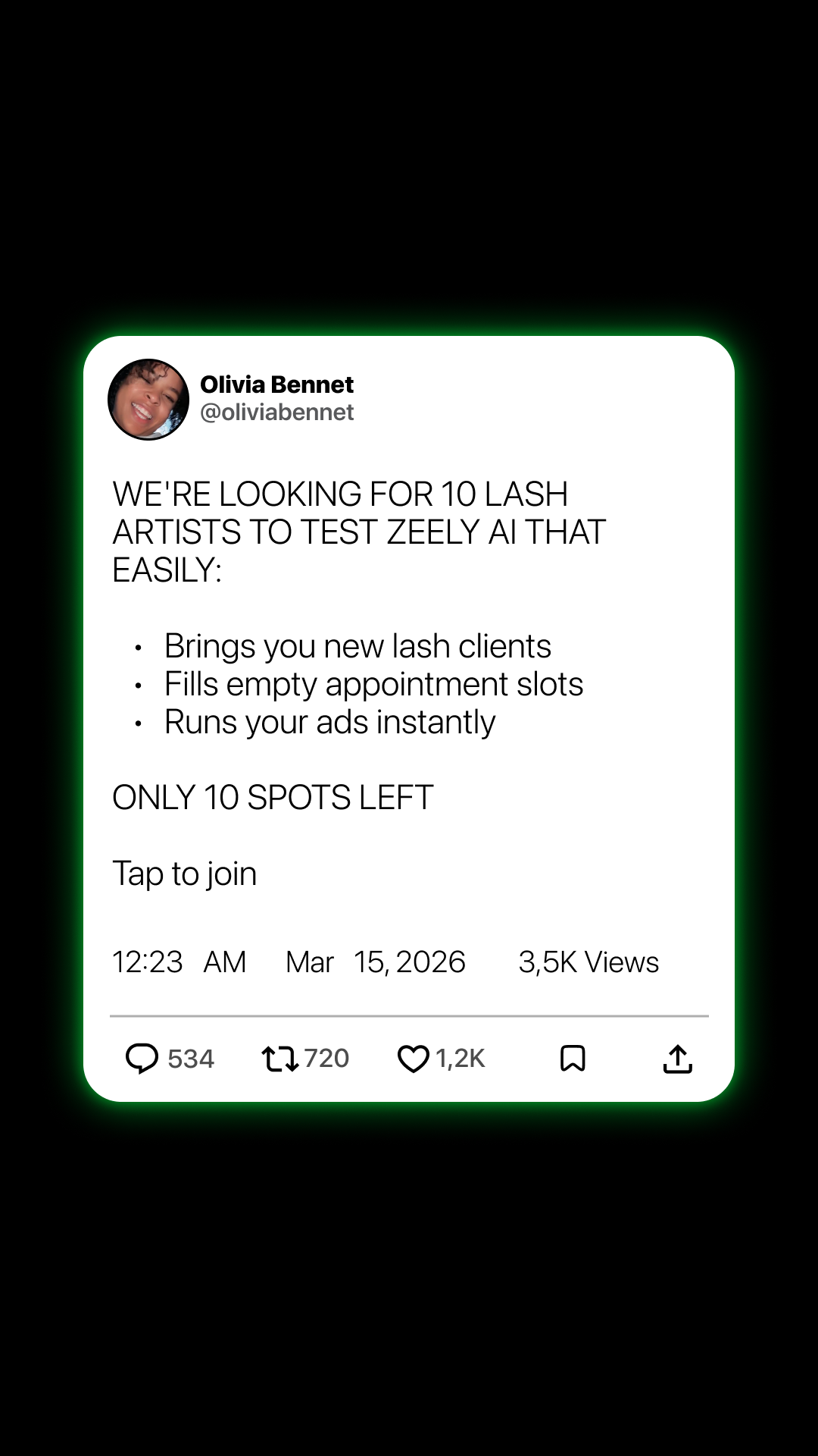 Zeely Facebook ad