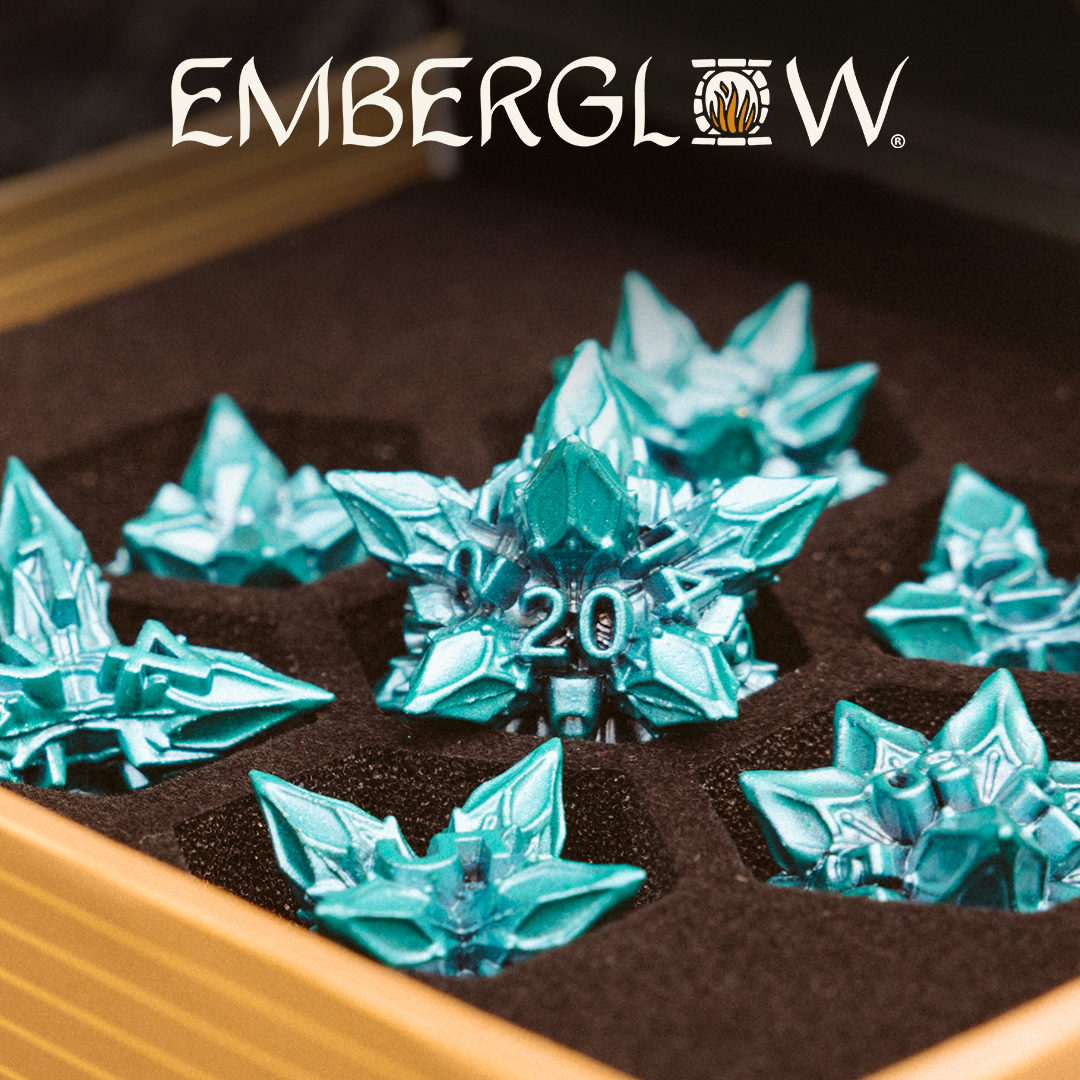 Emberglow Gaming Facebook ad: Shop Emberglow Gaming Dice & Accessories