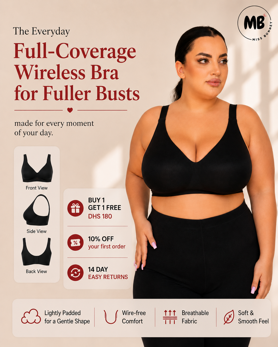Miss Bonney UAE Facebook ad: Buy 1 get 1 free