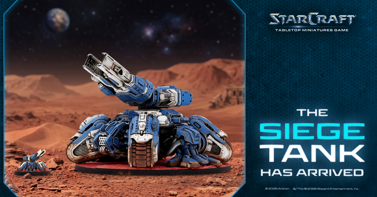 StarCraft: Tabletop Miniatures Game Facebook ad: Pre-order the Siege Tank