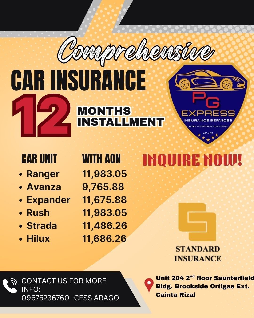 Vehicle Insurance Fast Claim Facebook ad: COMPREHENSIVE CAR INSURANCE!