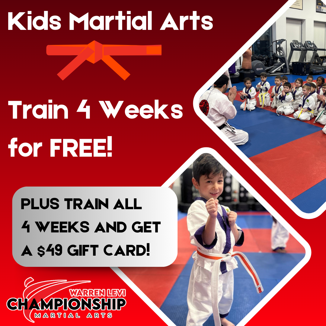 Warren Levi Martial Arts & Fitness Facebook ad: 4 Weeks FREE, Plus a $49 Reward