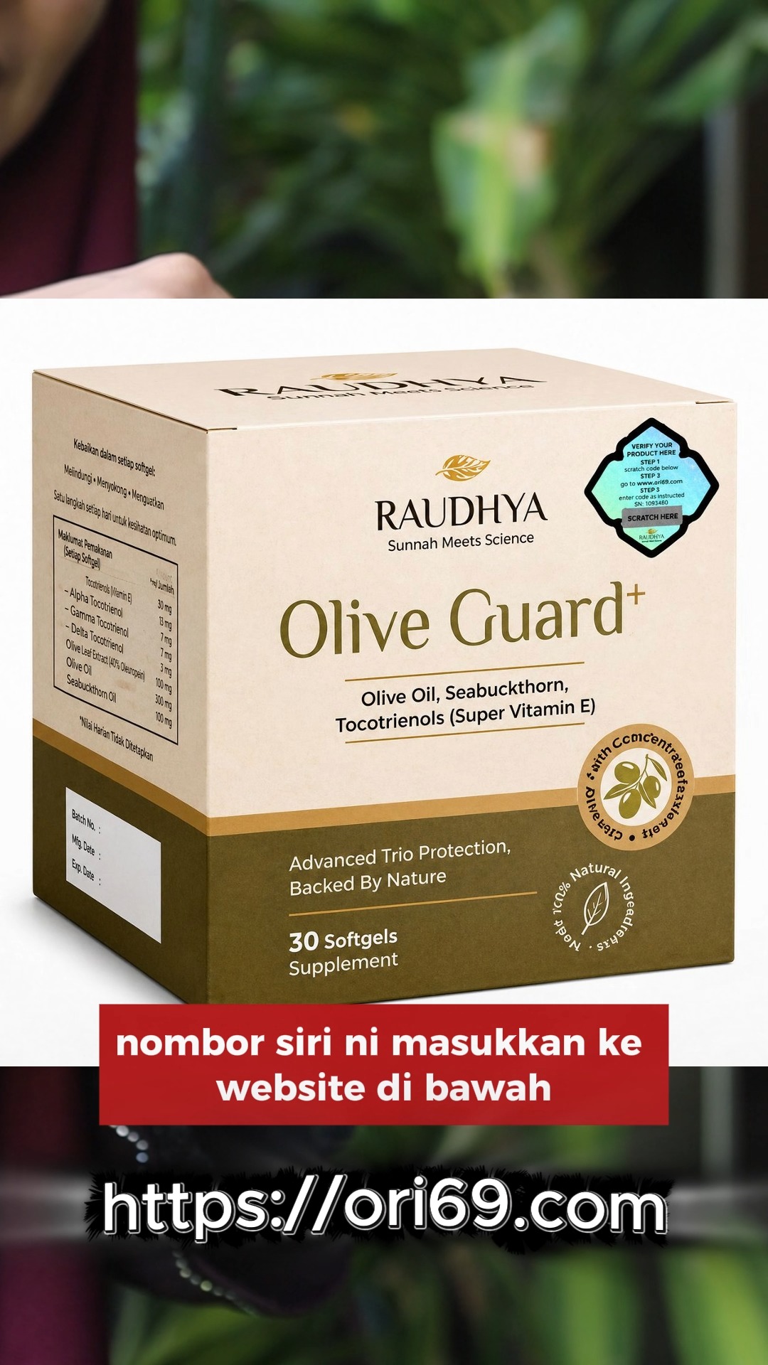 OliveGuard+ Organic By Raudhya Facebook ad: (𝗨𝘀𝘁𝗮𝘇𝗮𝗵 𝗔𝘀𝗺𝗮' 𝗛𝗮𝗿𝘂𝗻) 𝗣𝗲𝗹𝗮𝗻𝗰𝗮𝗿𝗮𝗻…