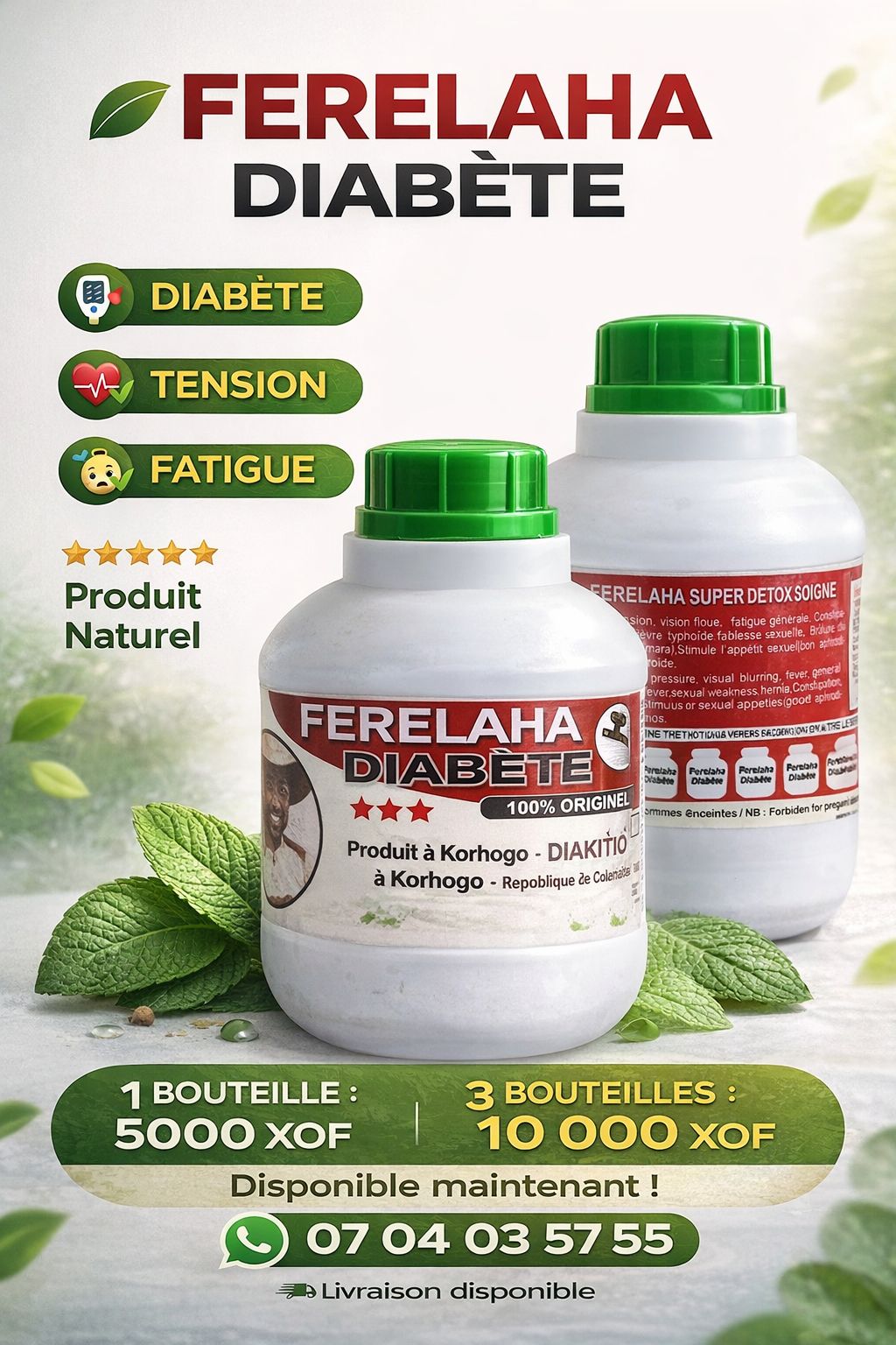 Espoir Santé Facebook ad: Héé! Tu es fatigué de souffrir en silence?