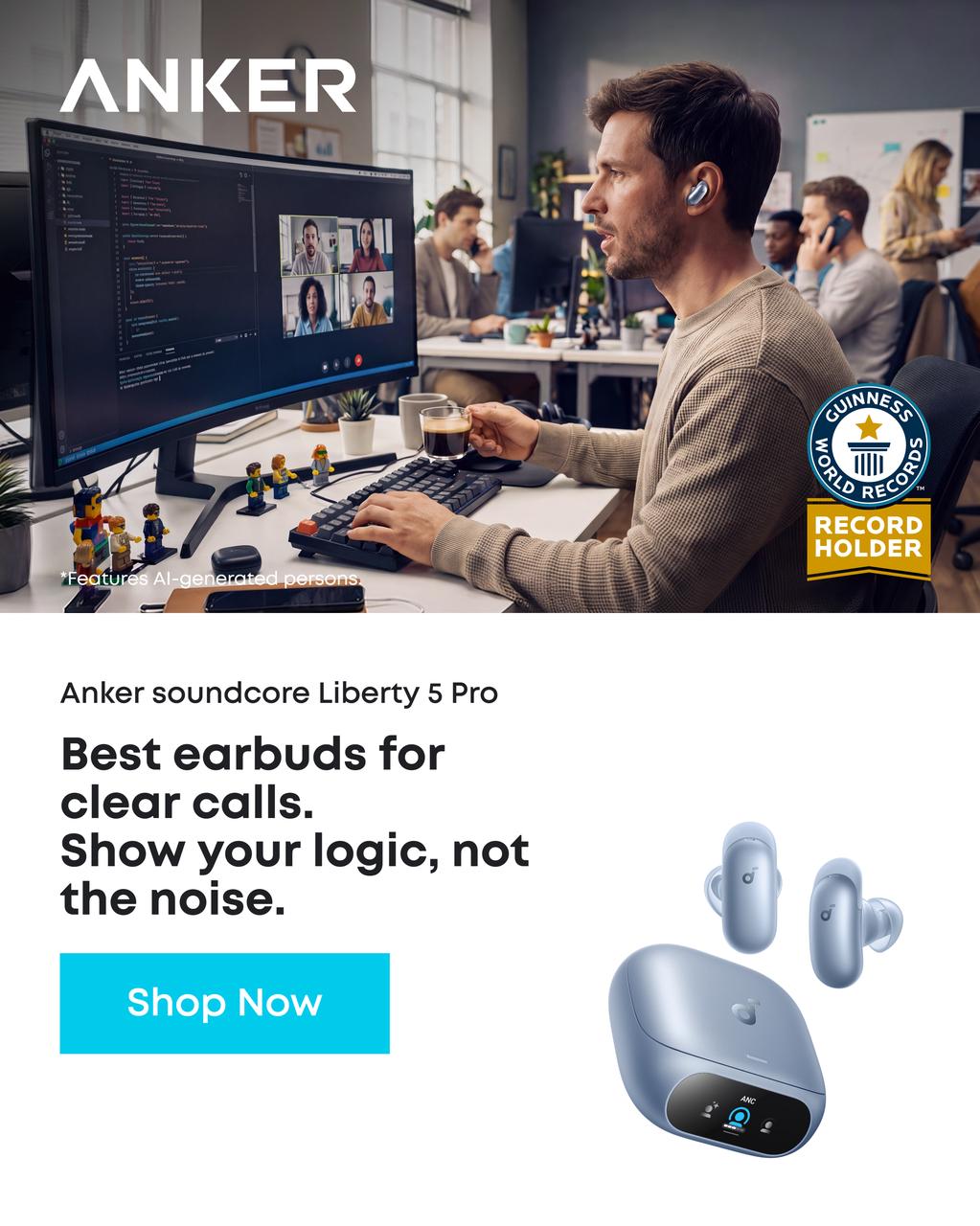 soundcore Facebook ad: Best Earbuds for Clear Calls