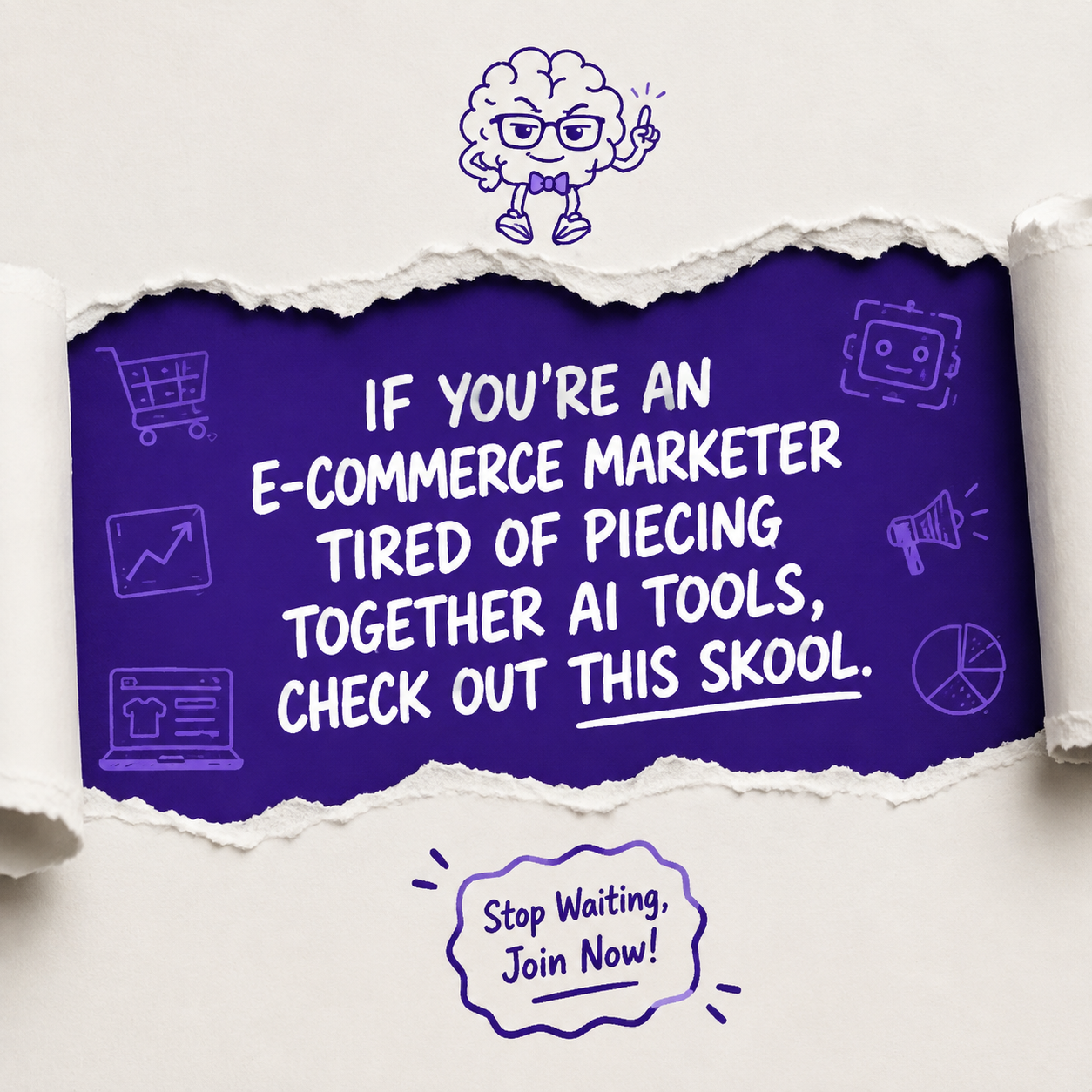 Skool Facebook ad