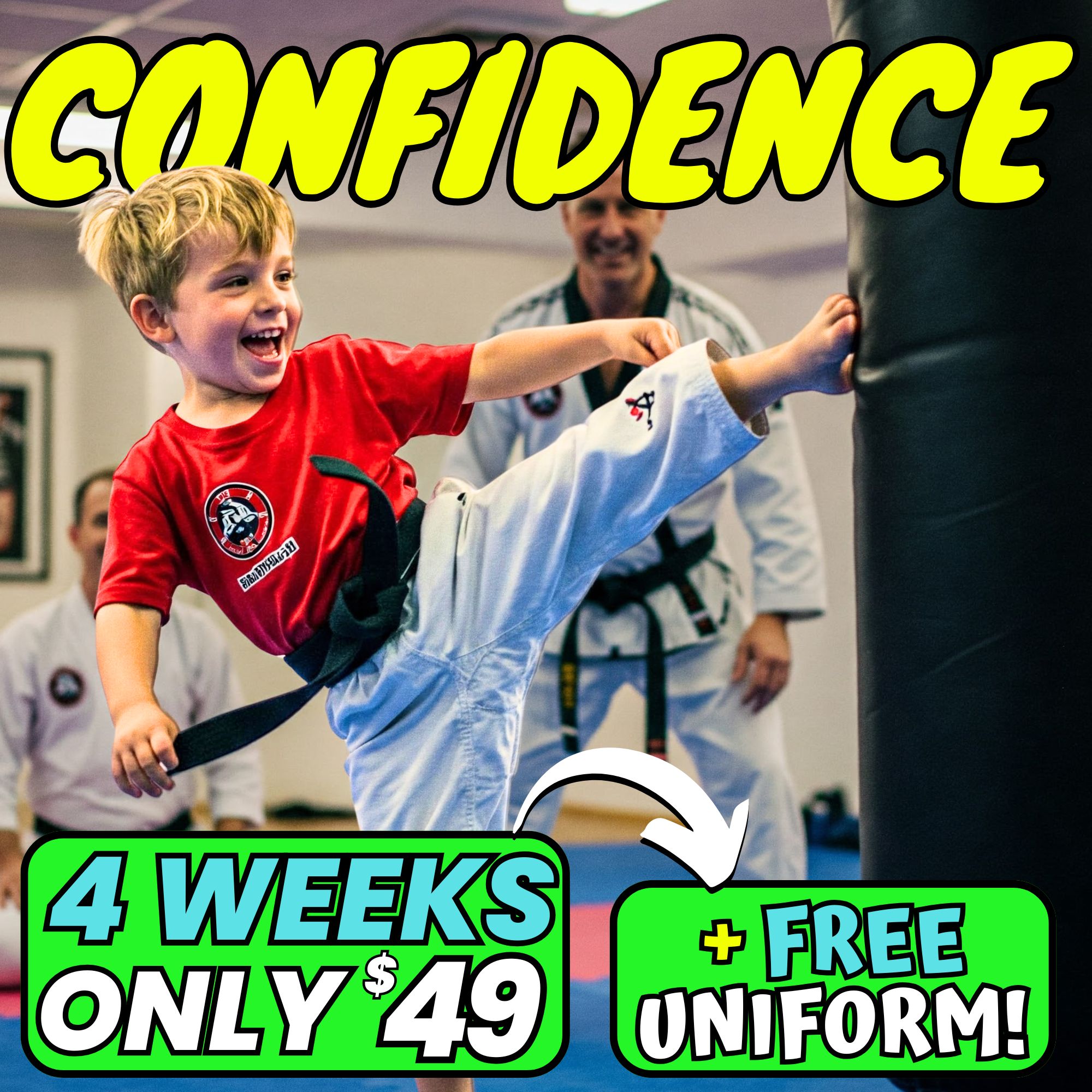 Han's World Class Taekwondo Academy Facebook ad: Best Kept Secret for Less SCREEN-TIME!