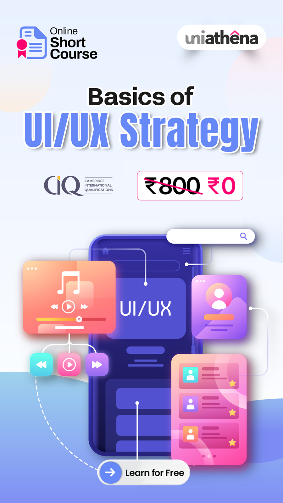 Uniathena - Short Courses Facebook ad