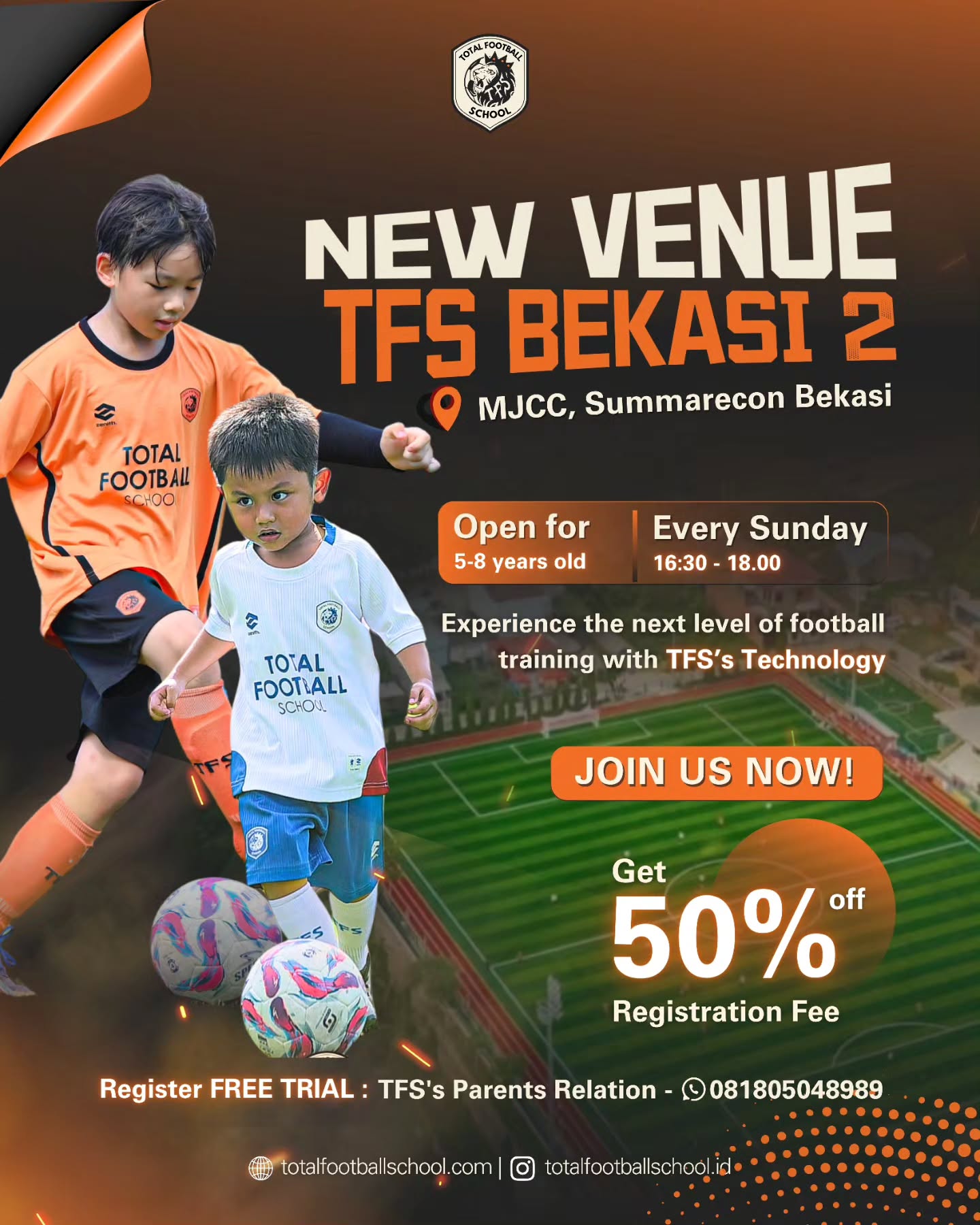 Total Football School Facebook ad: At Total Football School, we believe football is…