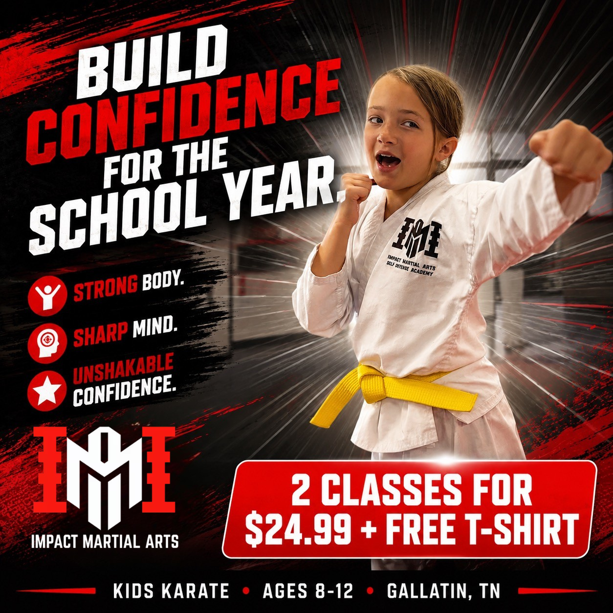 Impact Martial Arts Gallatin Facebook ad