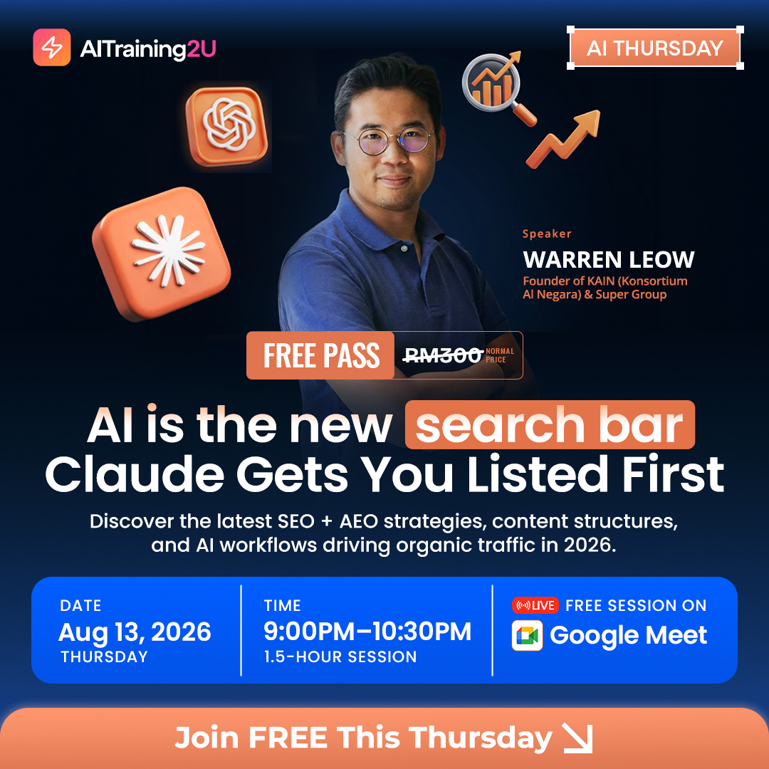 AITraining2U Facebook ad: Register for Free Webinar NOW!