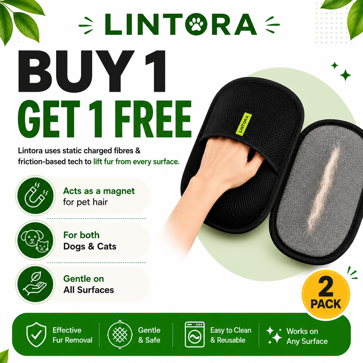 Lintorapet Facebook ad: 50% Off Plus Buy 1 Get 1 Free