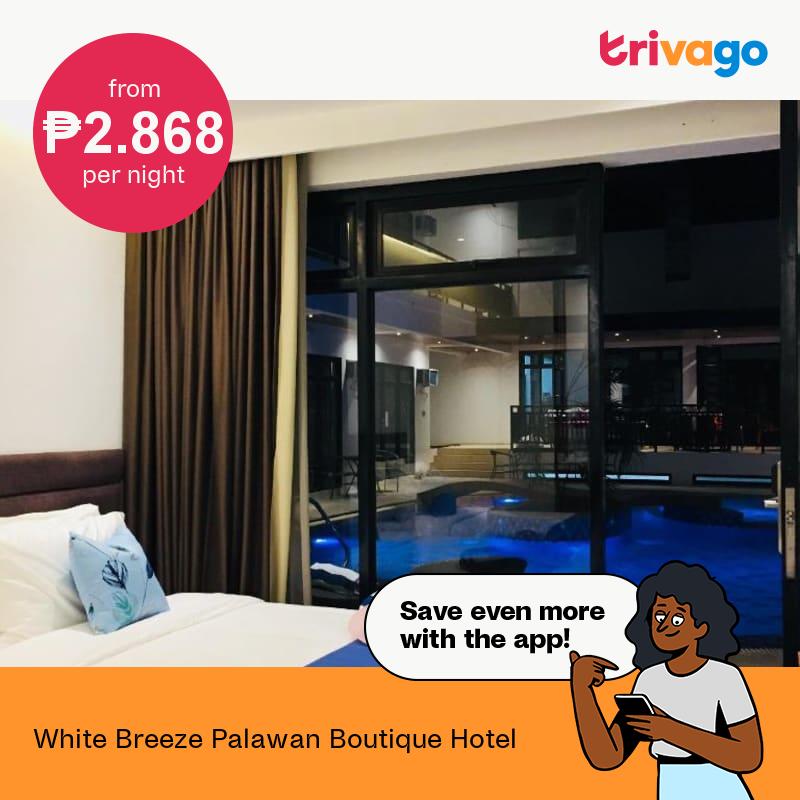 trivago Facebook ad: Get the trivago app.
