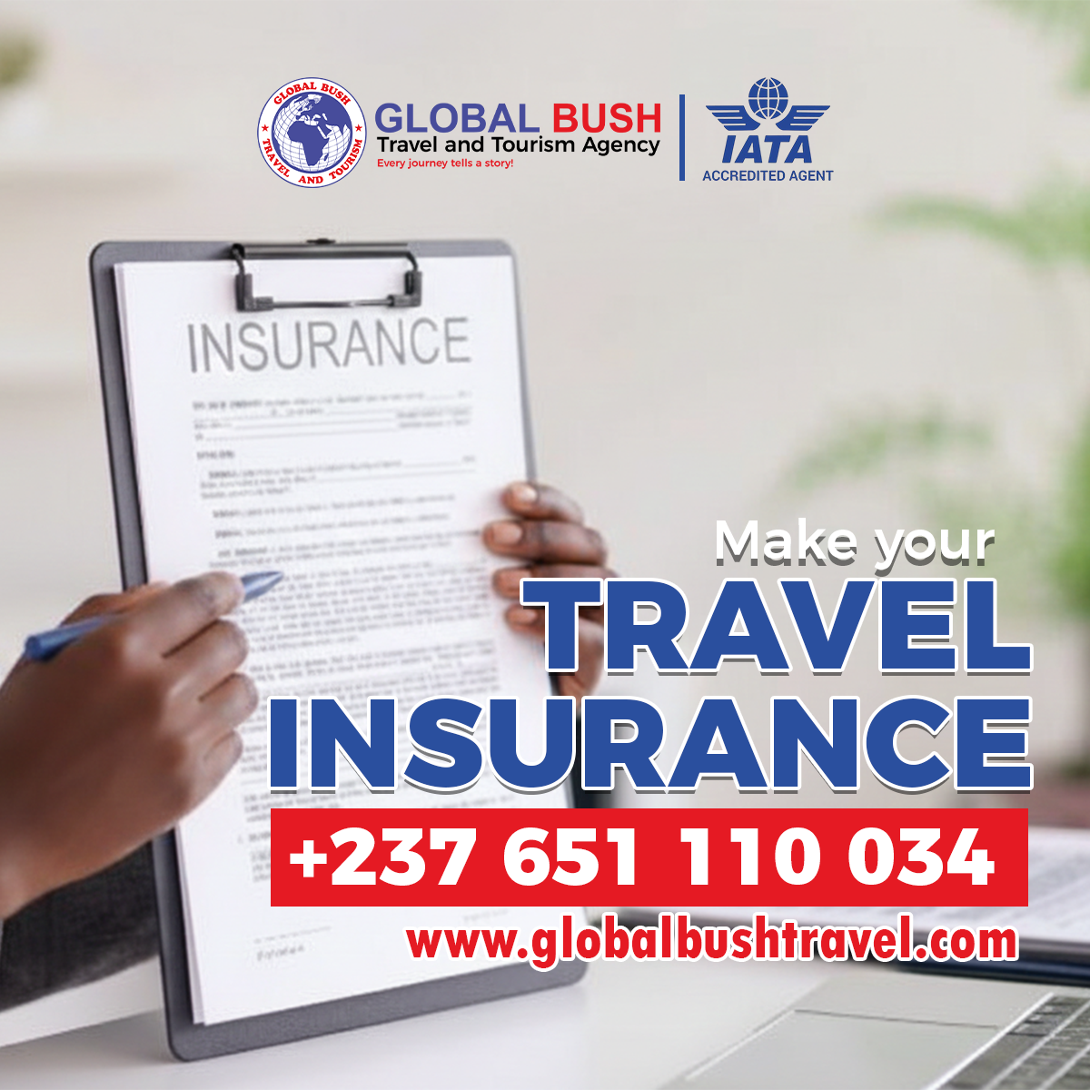Global Bush travel & tourism Facebook ad from Feb 20, 2026