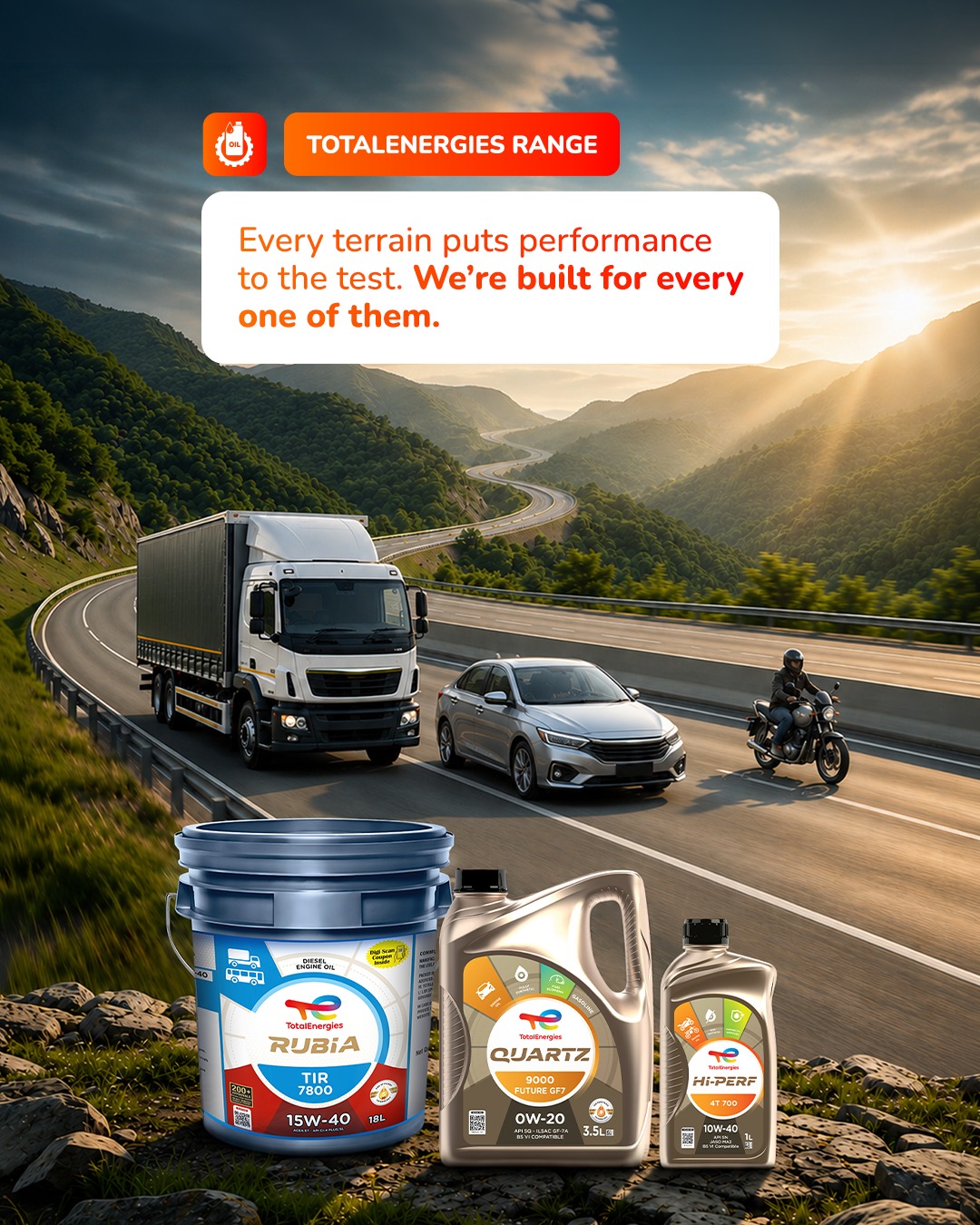 TotalEnergies Facebook ad: Every road tells a different story.