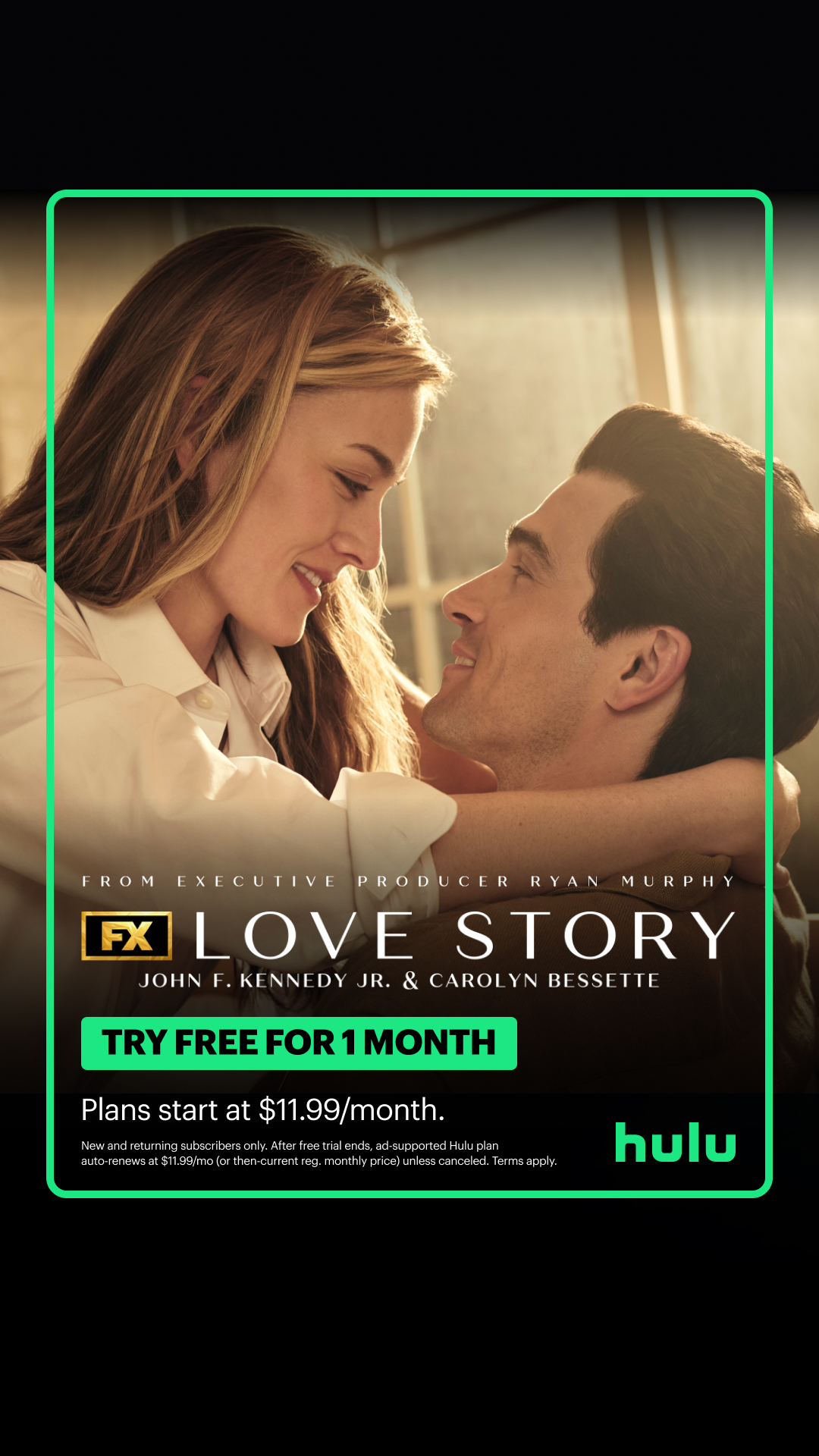Hulu Facebook ad