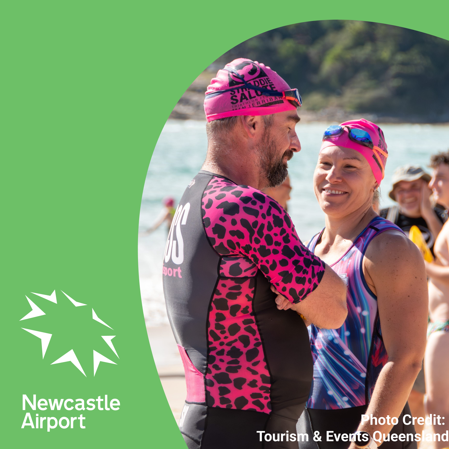 Newcastle Airport Facebook ad from Jul 9, 2025