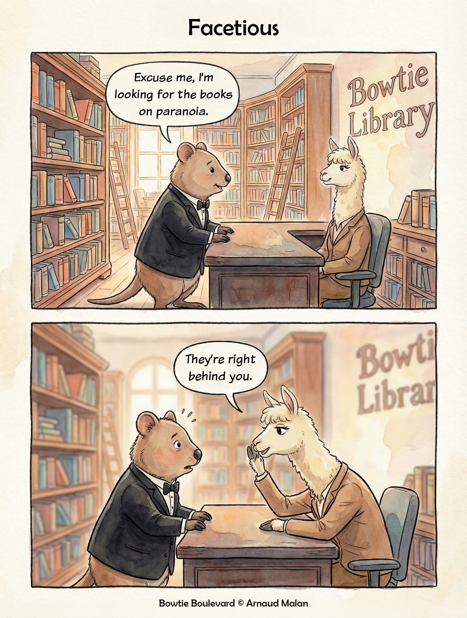 Bowtie Boulevard Facebook ad: Check out Bowtie Boulevard for humorous, family-friendly…