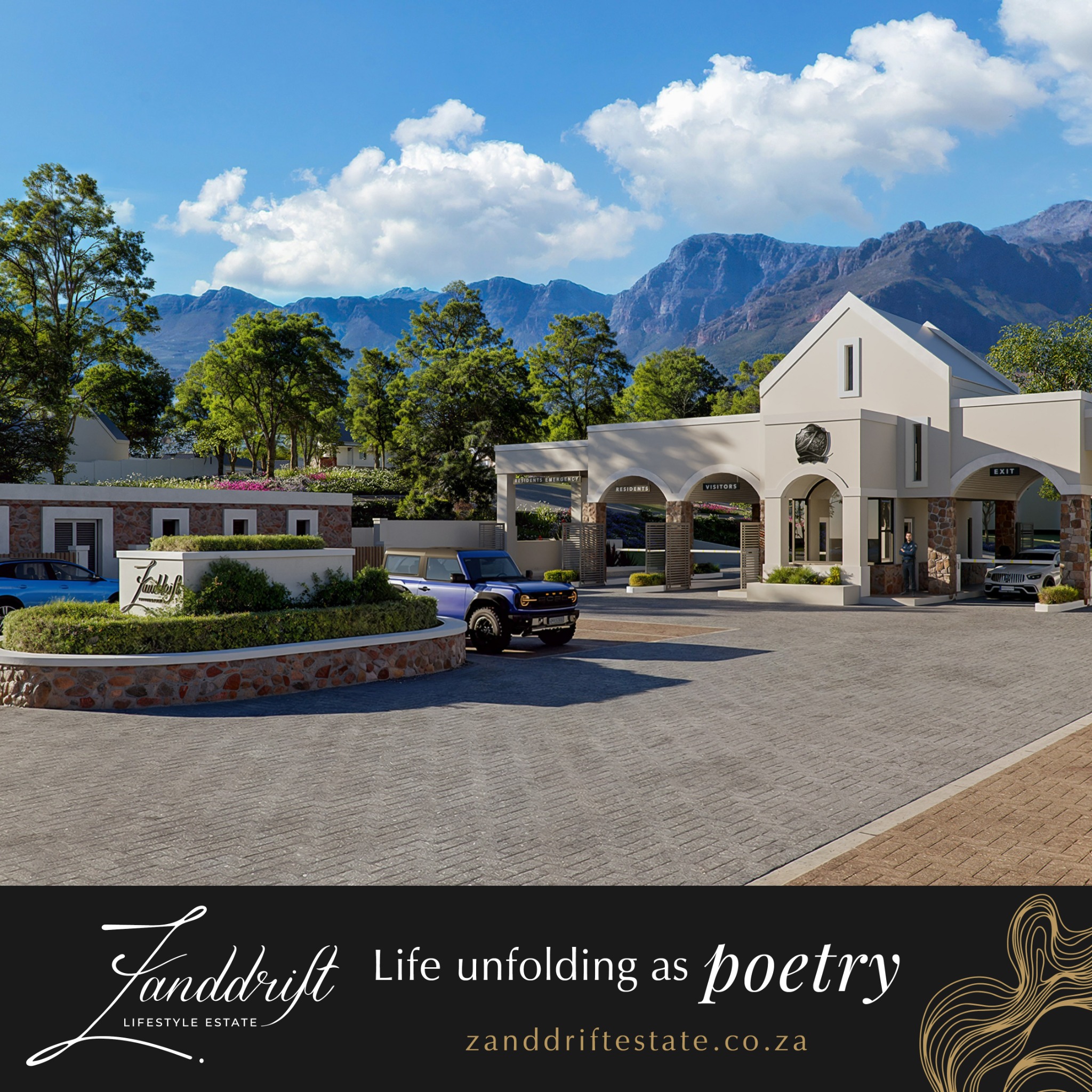 Zanddrift Lifestyle Estate Facebook ad: Senior Living Now Launching in the Paarl Winelands.