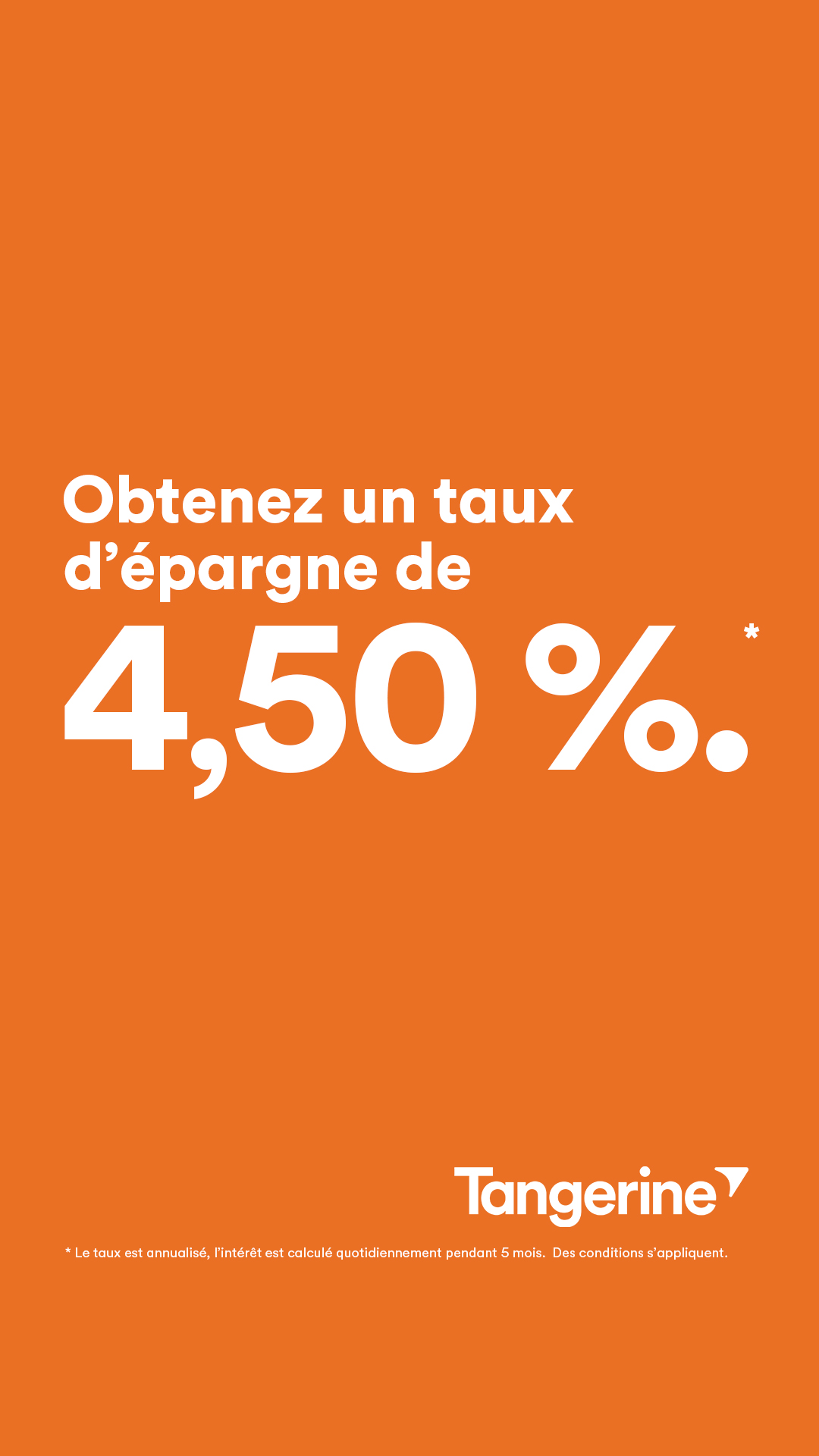 Tangerine Facebook ad
