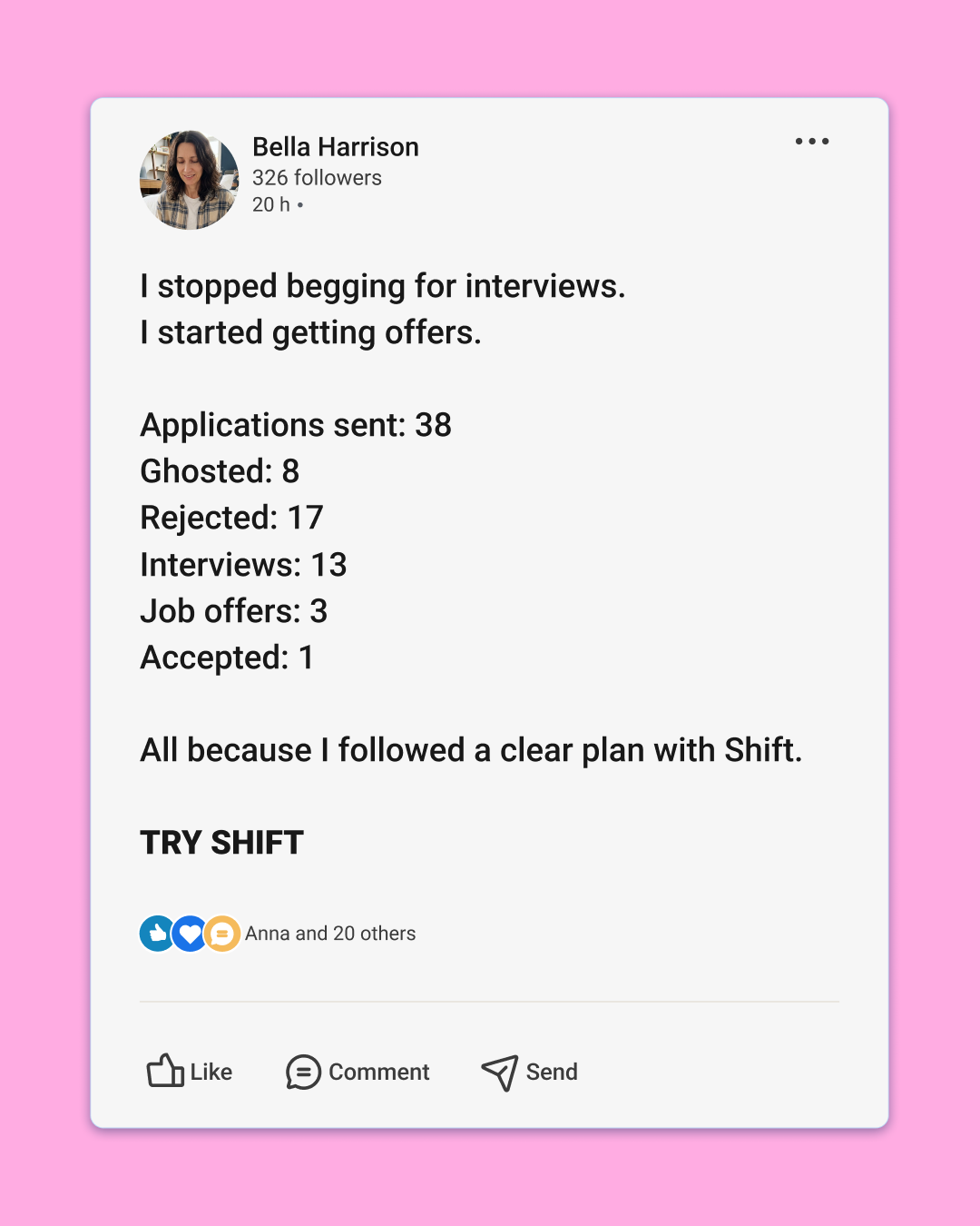 Shift - Transform Your Career Facebook ad