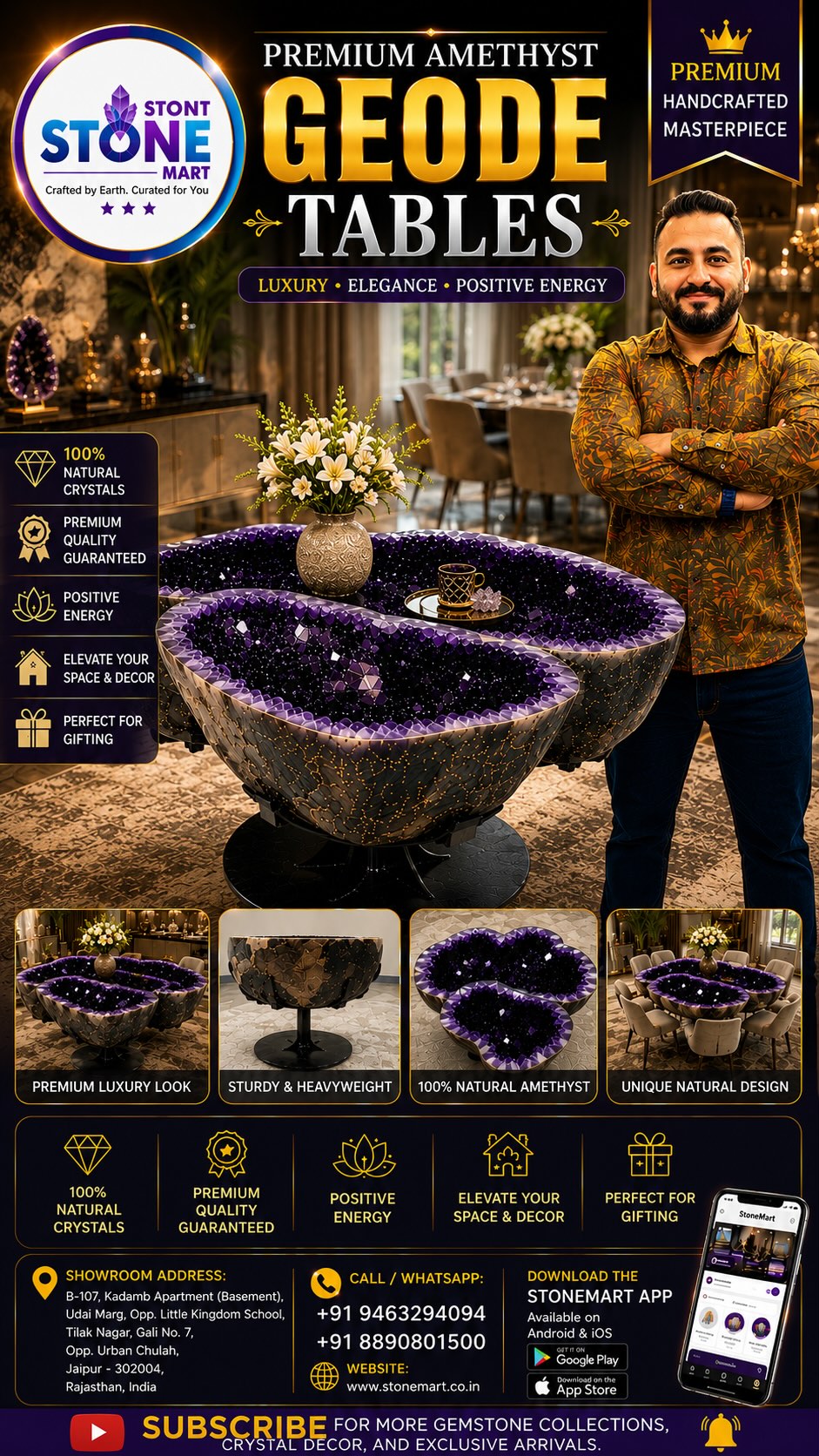 STONE MART Facebook ad: Turn Your Space into a Masterpiece with Natural…