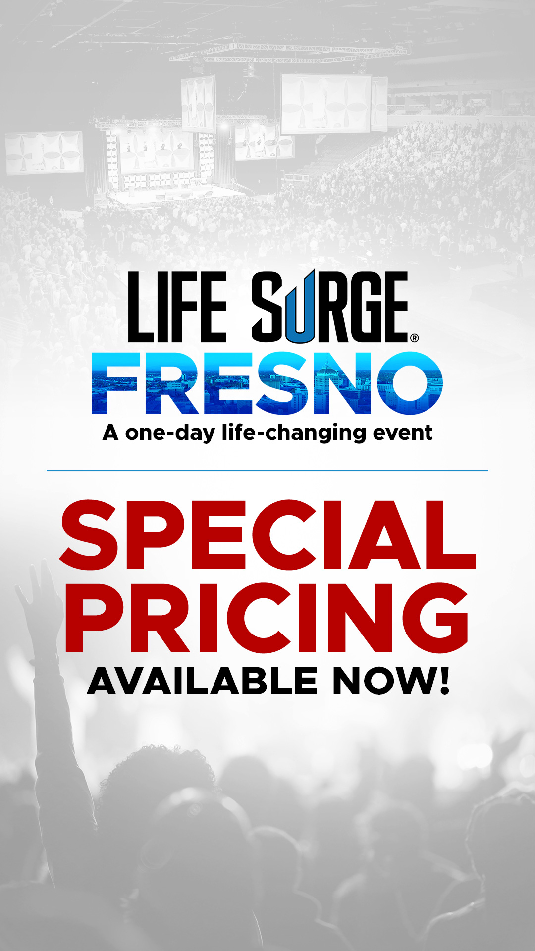 LIFE SURGE Facebook ad: Early Bird Pricing Available