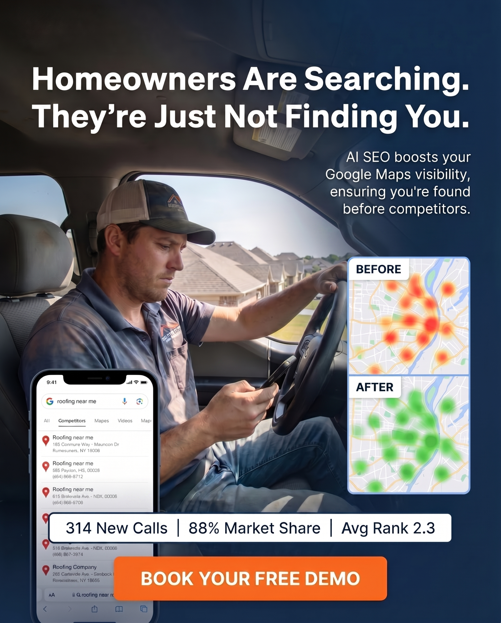 Blue Point Growth Facebook ad: Turn Google Maps Into a 24/7 Job-Booking Machine