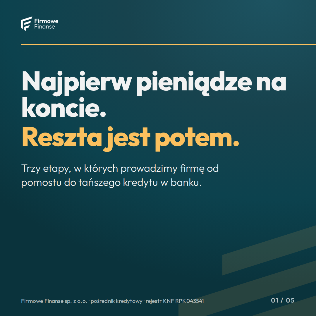 Firmowe Finanse Facebook ad: Najpierw pieniądze na koncie.