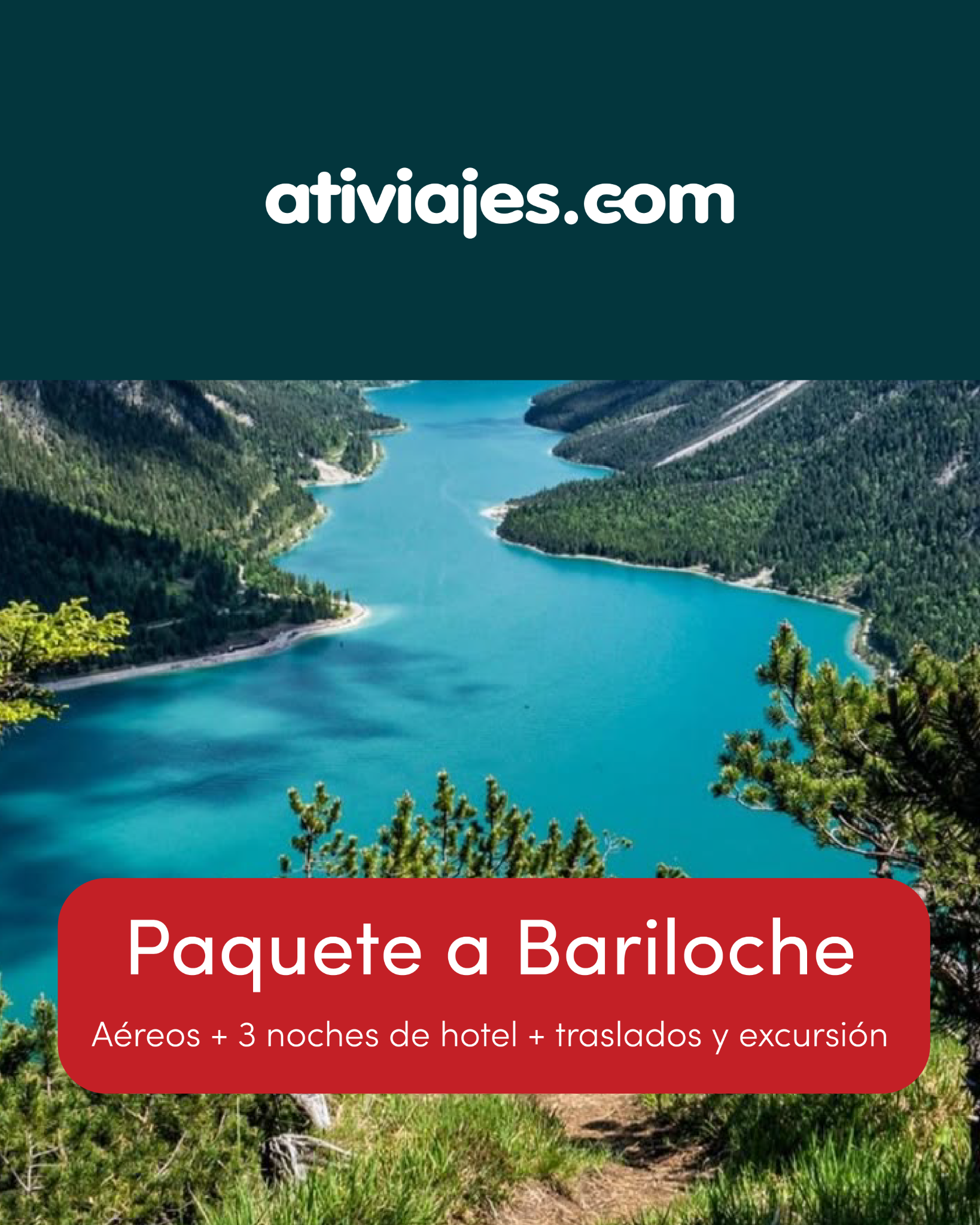 ativiajes.com Facebook ad: Viajá a la Patagonia con Ati