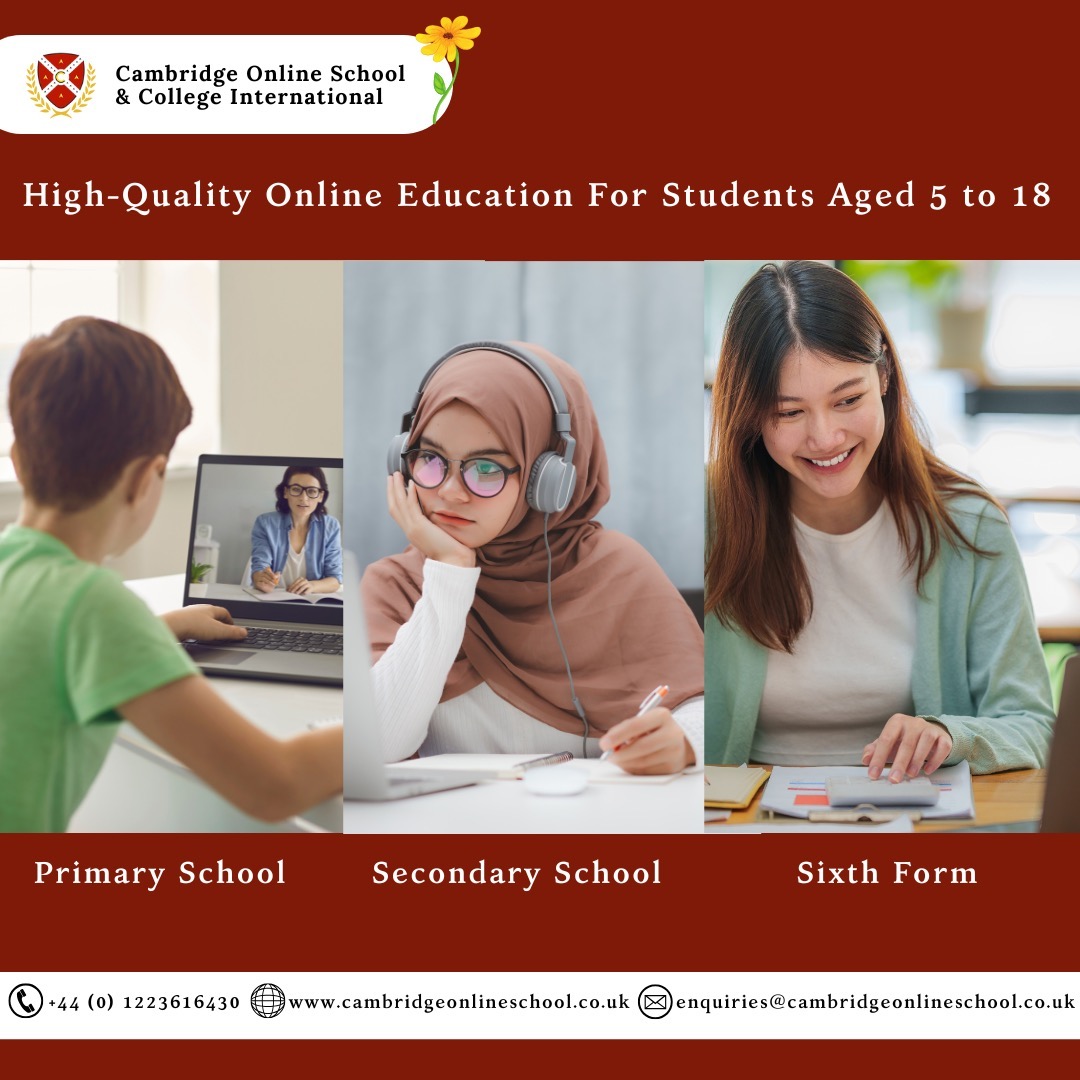 Cambridge Online School & College International Facebook ad: We provide world-class UK online education for students…