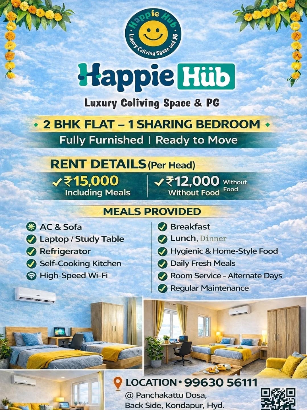 Happie hub luxury coliving Facebook ad