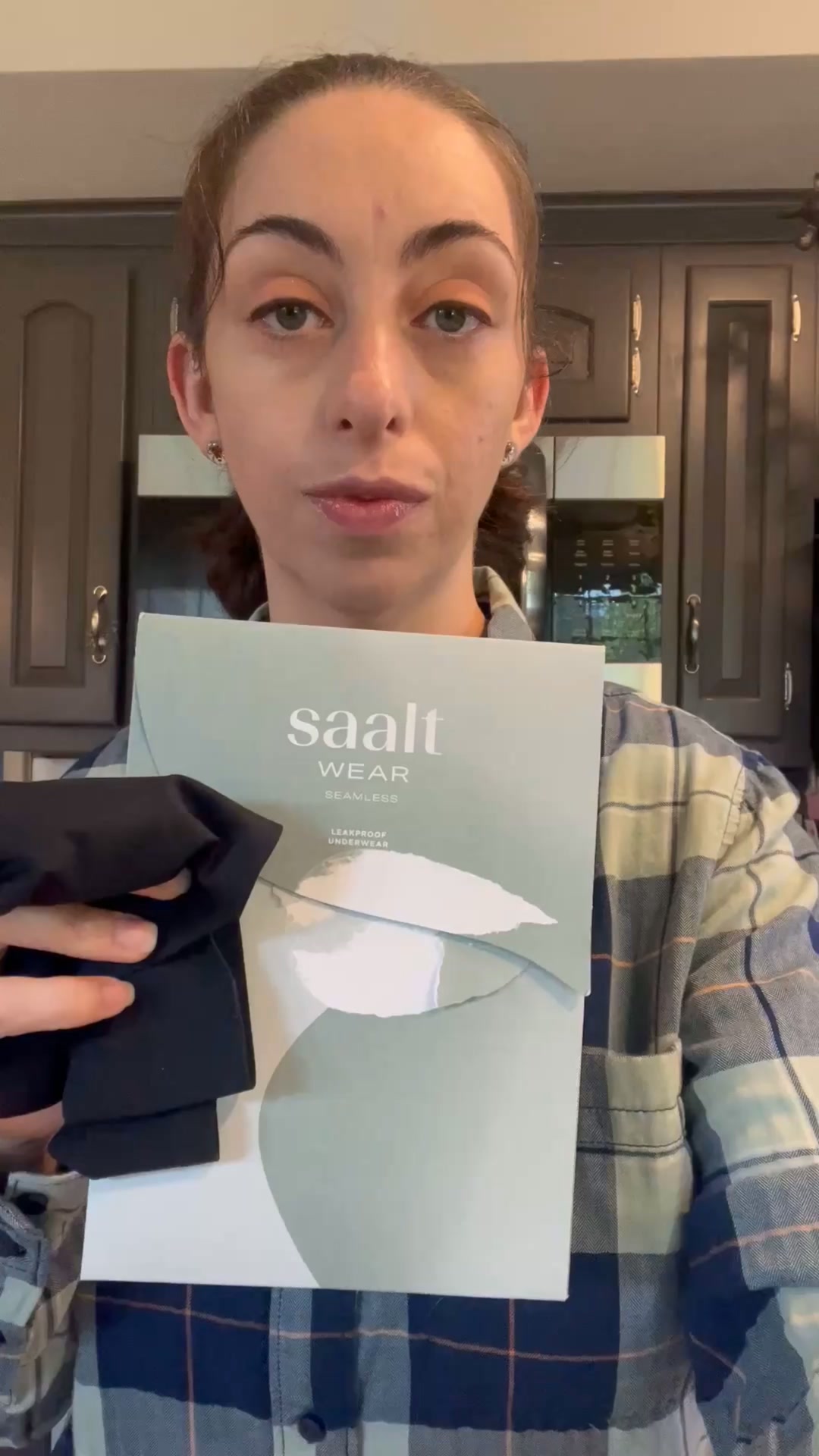 Saaltco Facebook ad: Barely-there feel. Leak protection you trust.