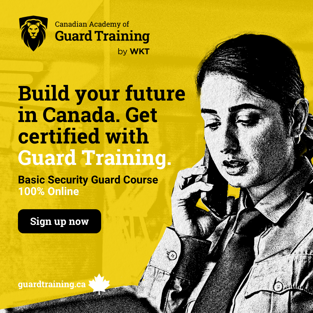 Canadian Academy of Guard Training Facebook ad: Canada's #1 Guard training course