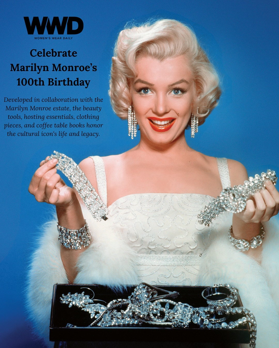 ACC Art Books Facebook ad: Women’s Wear Daily celebrates Marilyn Monroe’s 100th…