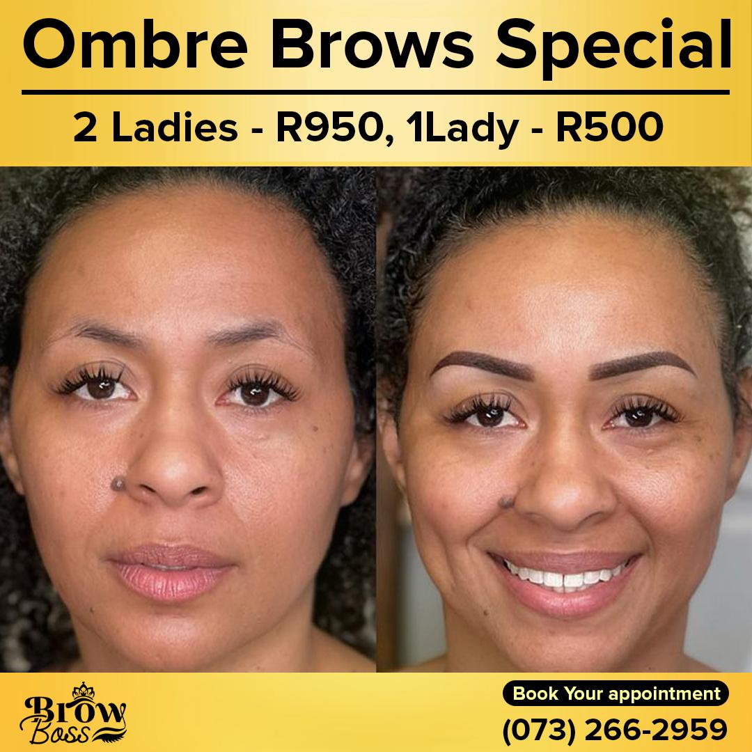 Brow Boss Facebook ad: 1 Lady, R500 2 Ladies, R950