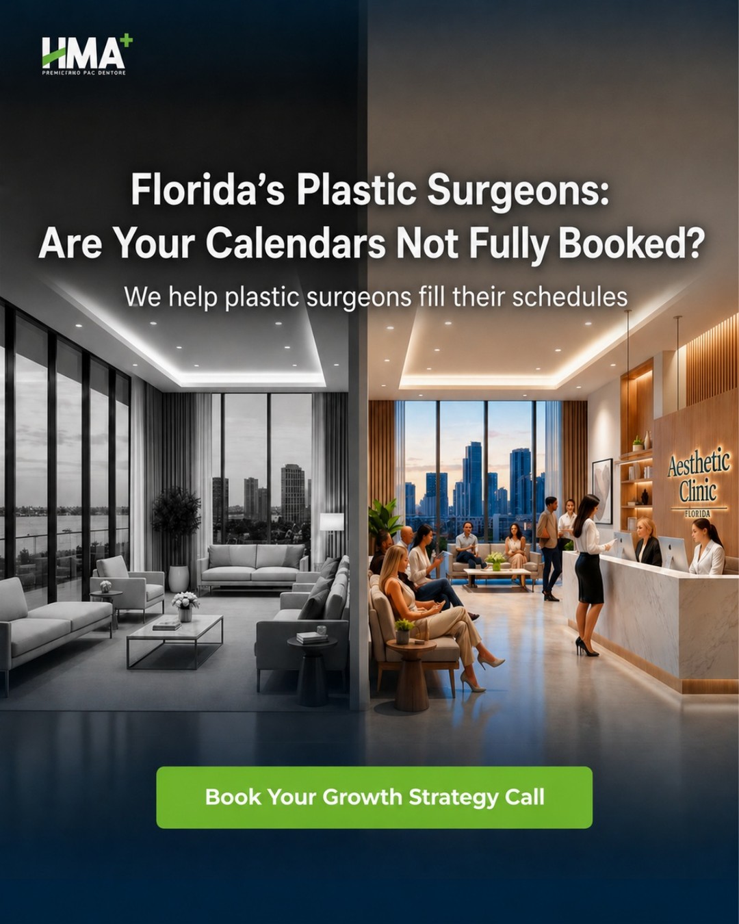 Healthcare Marketing Agency Facebook ad: Book your free growth strategy call.
