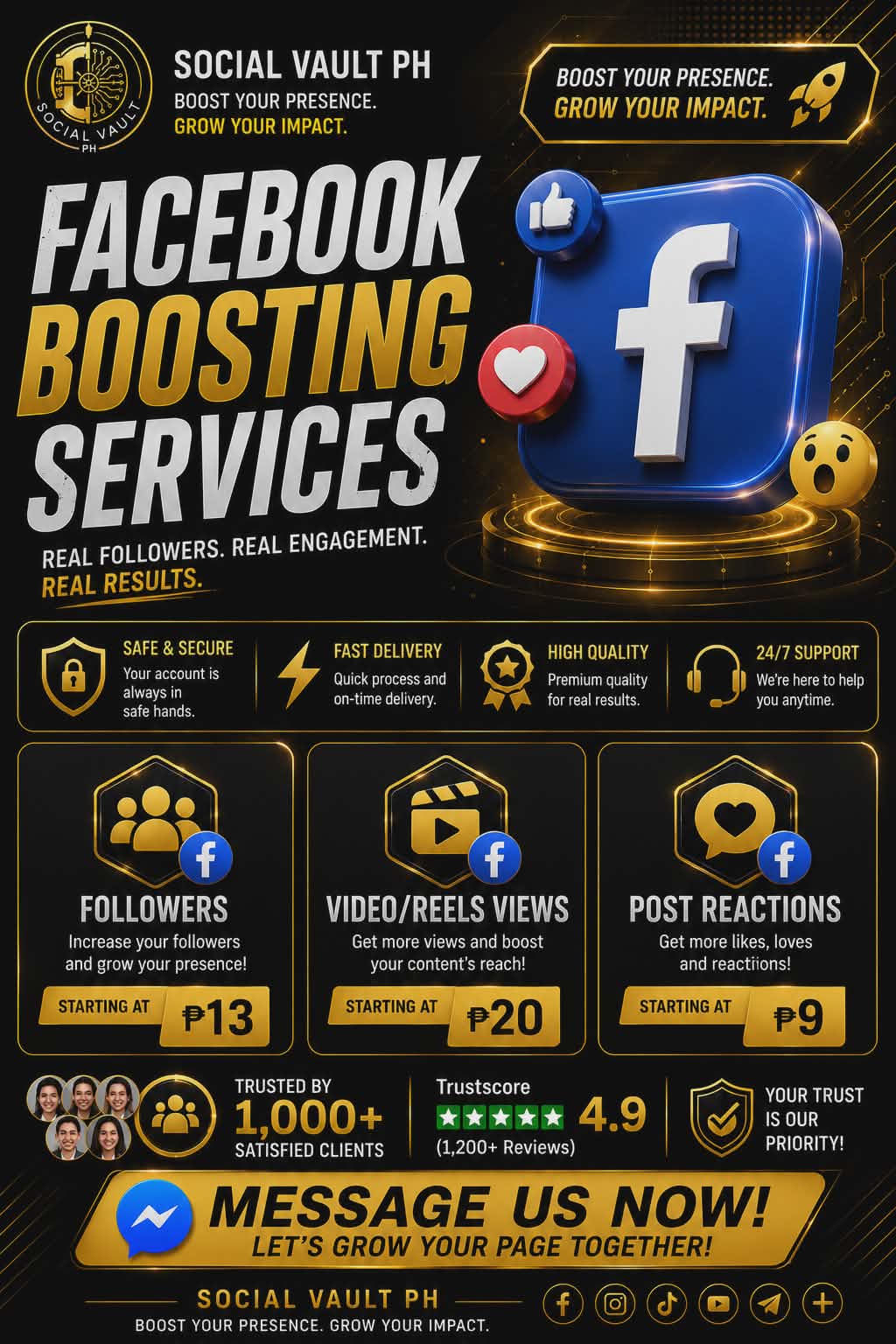 Social Vault Ph Facebook ad: Make a Better First Impression Online