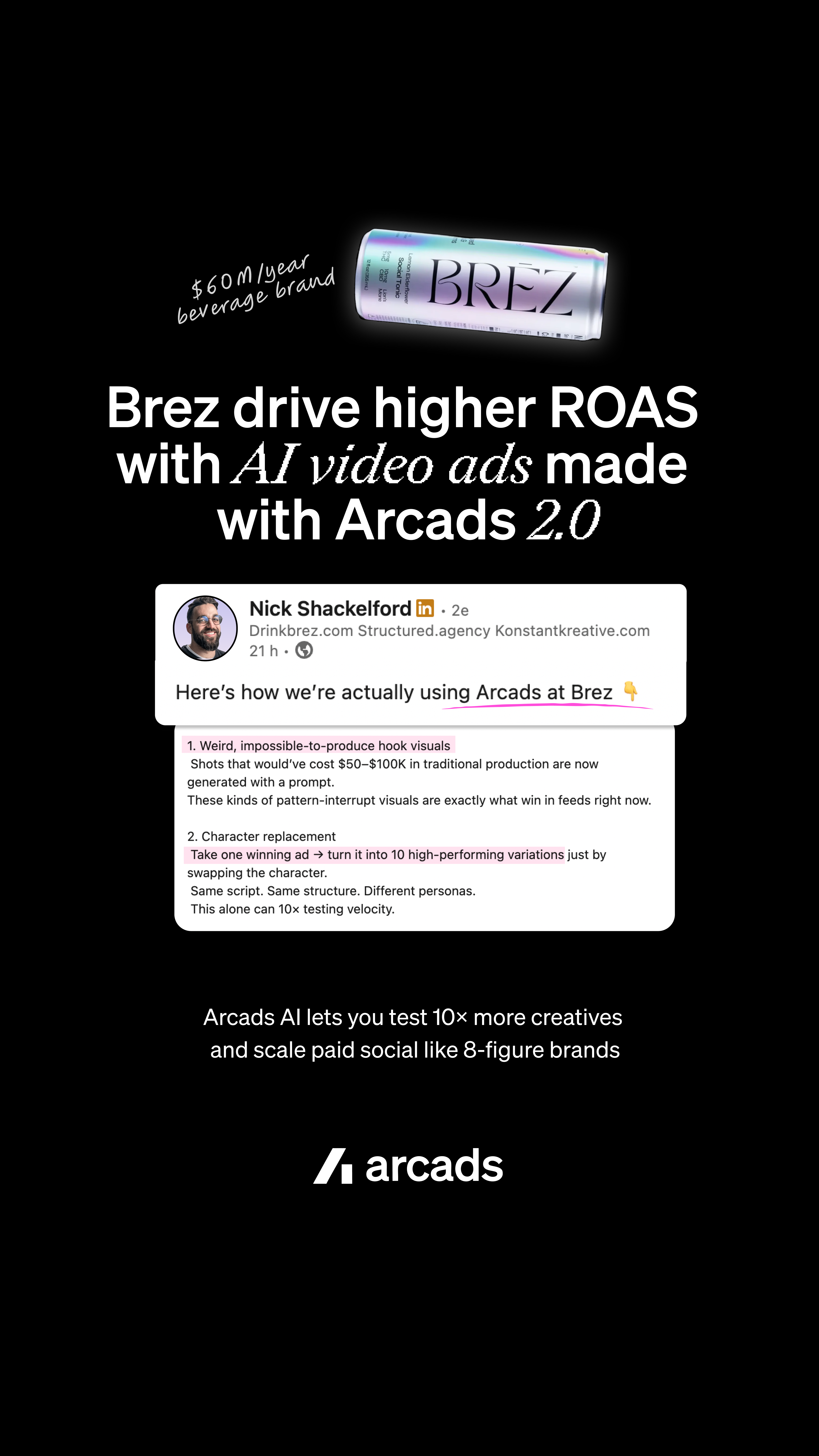 Arcads AI Facebook ad