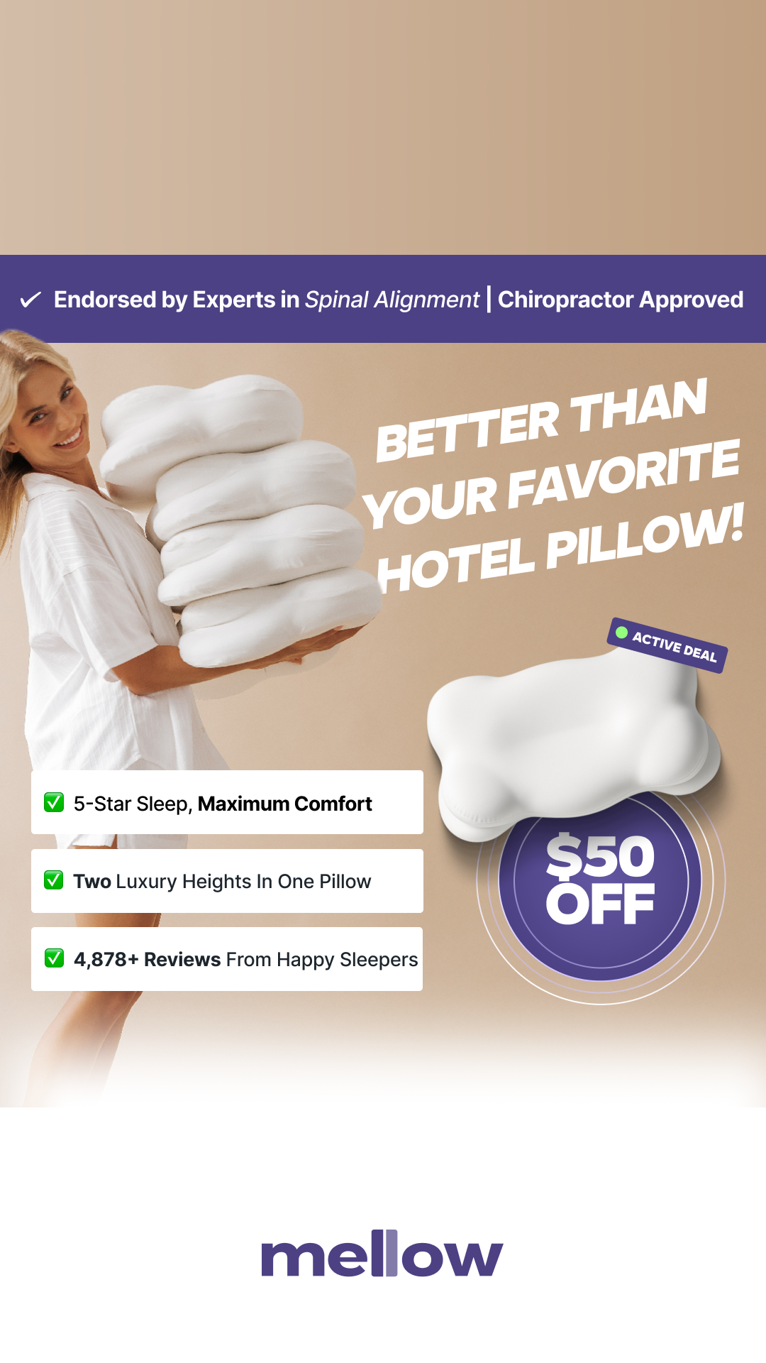 Mellow Sleep Facebook ad