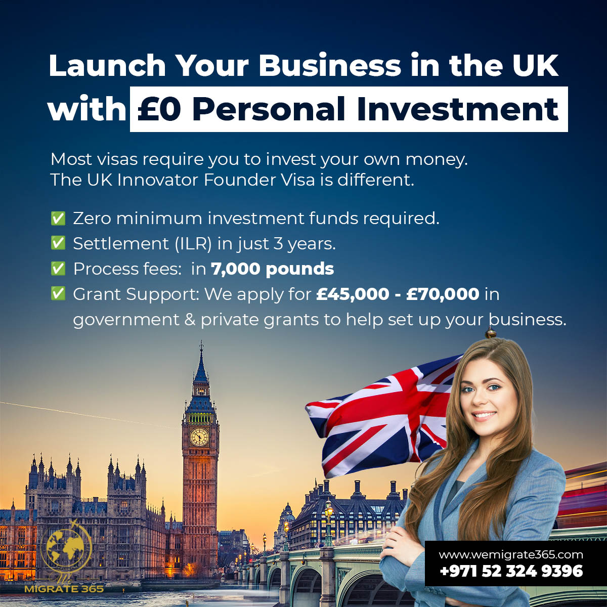 Europe Residency by Investment Facebook ad: Settlement (ILR) in just 3 years.