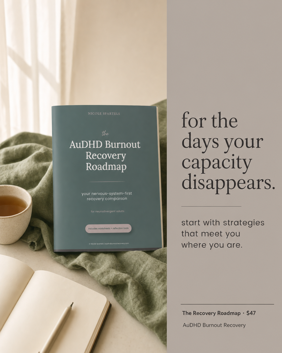 Audhd Burnout Recovery Facebook ad: AuDHD Burnout Recovery Roadmap