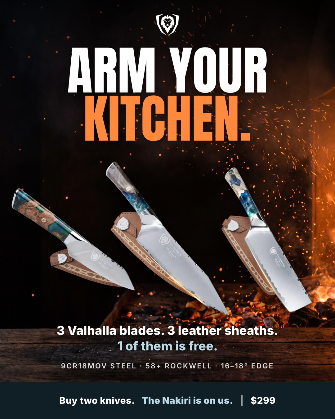 Dalstrong Facebook ad: The Nakiri Is On Us