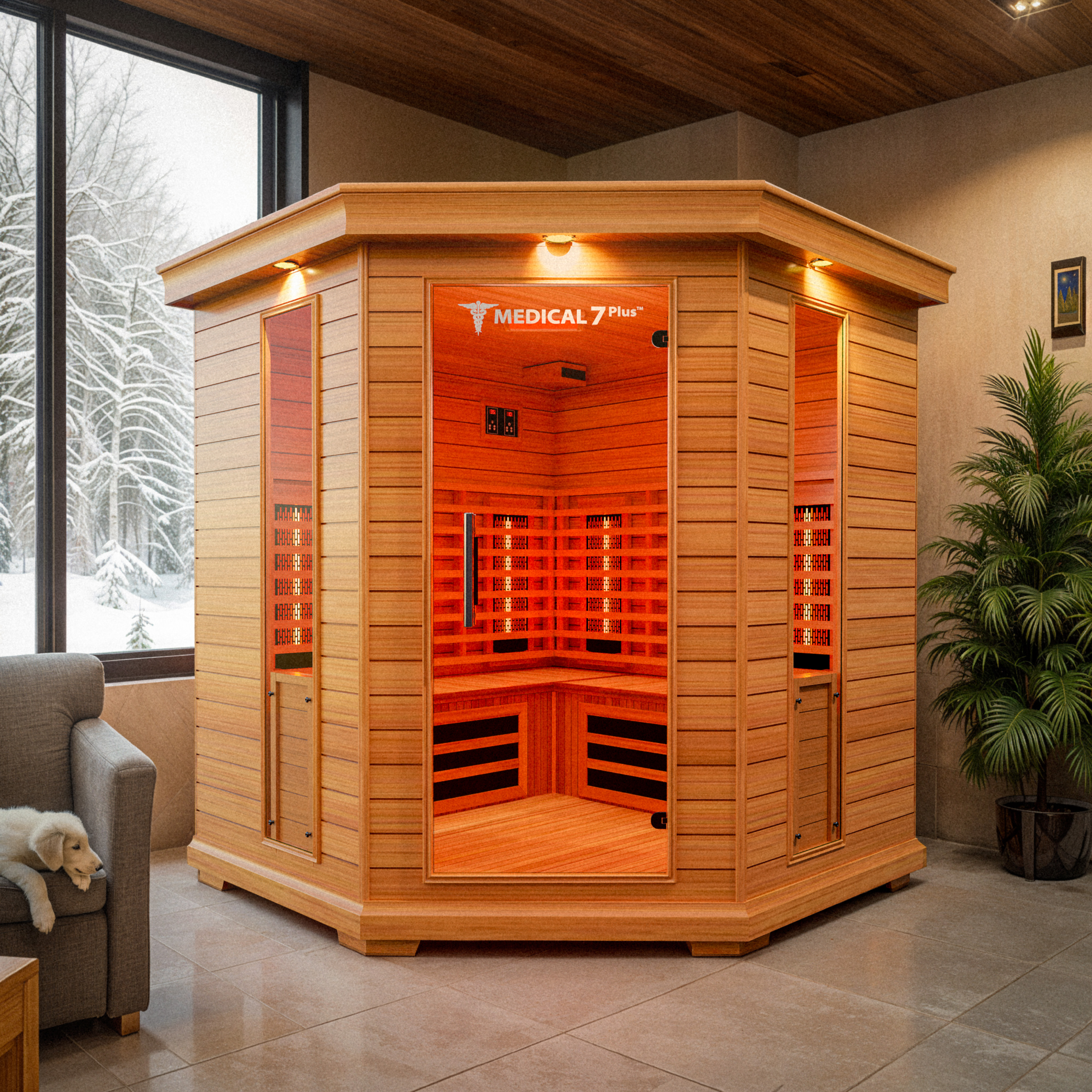 Medical Saunas Facebook ad: 55% OFF Wellness Reimagined