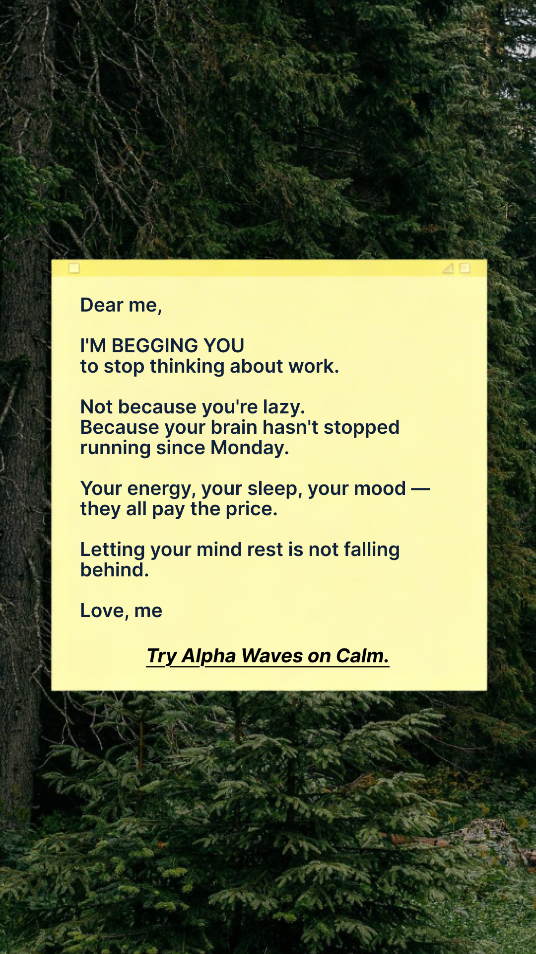 Calm Facebook ad