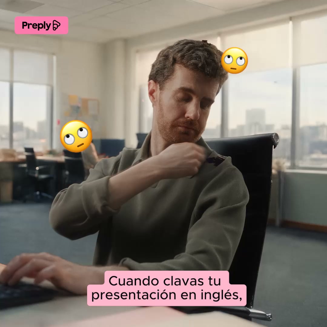 Preply Facebook ad: Progresar es cosa de dos