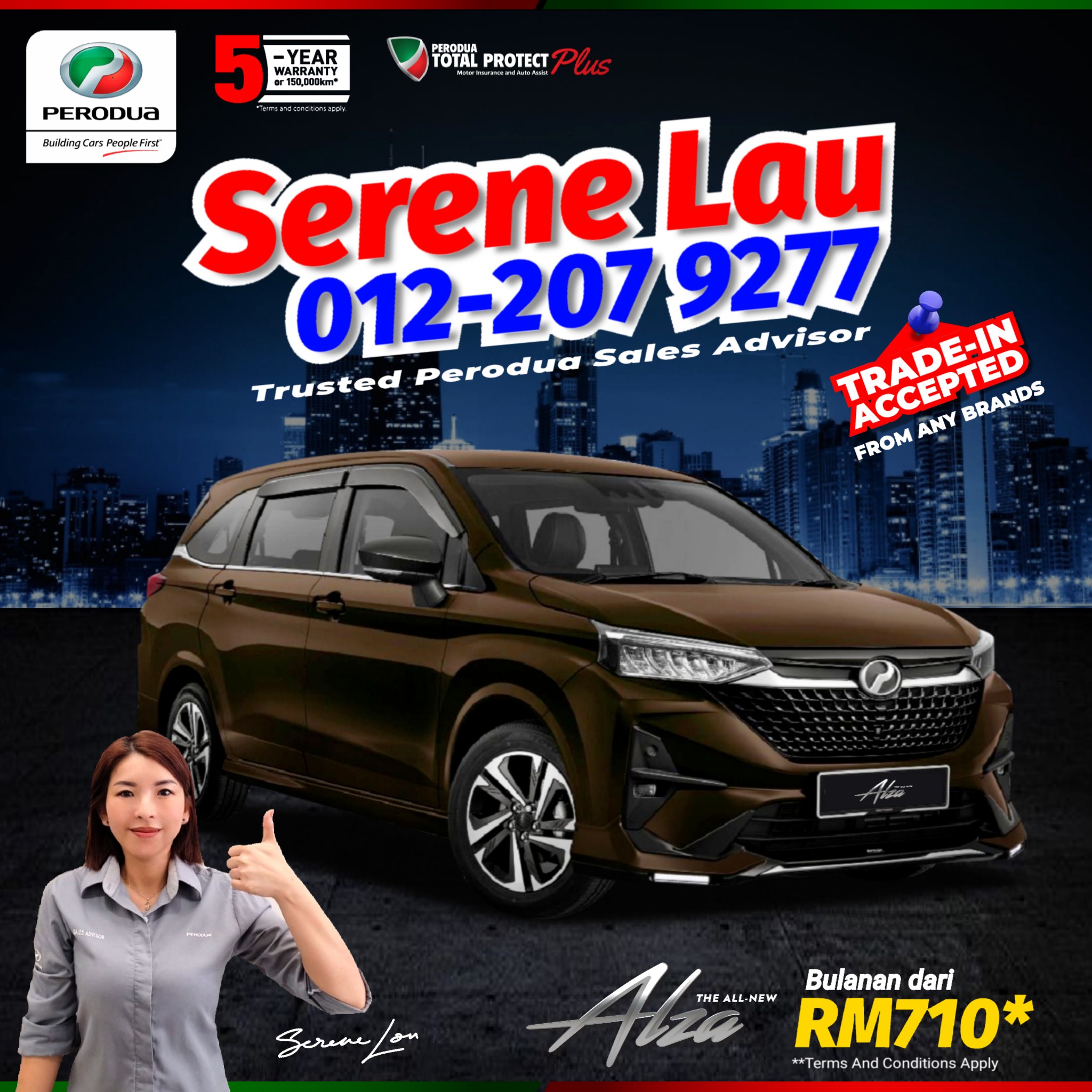 Perodua Sri Petaling Serene Lau Facebook ad: PERODUA ARUZ ALZA ATIVA MYVI BEZZA AXIA
