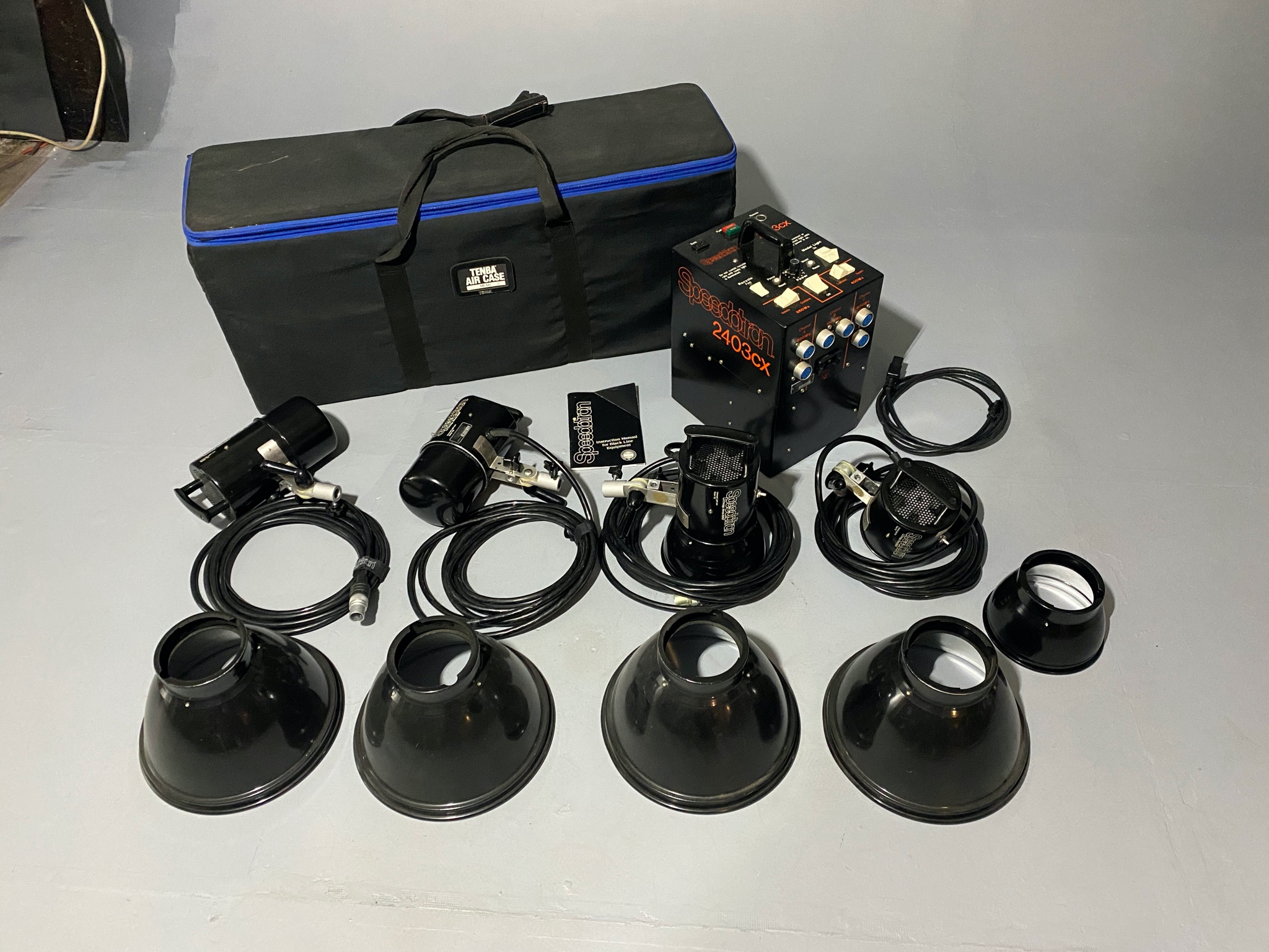Greg Truelove Facebook ad: Speedotron Black Line Kit, 2403cx Pack, 4 Model 102 Heads…